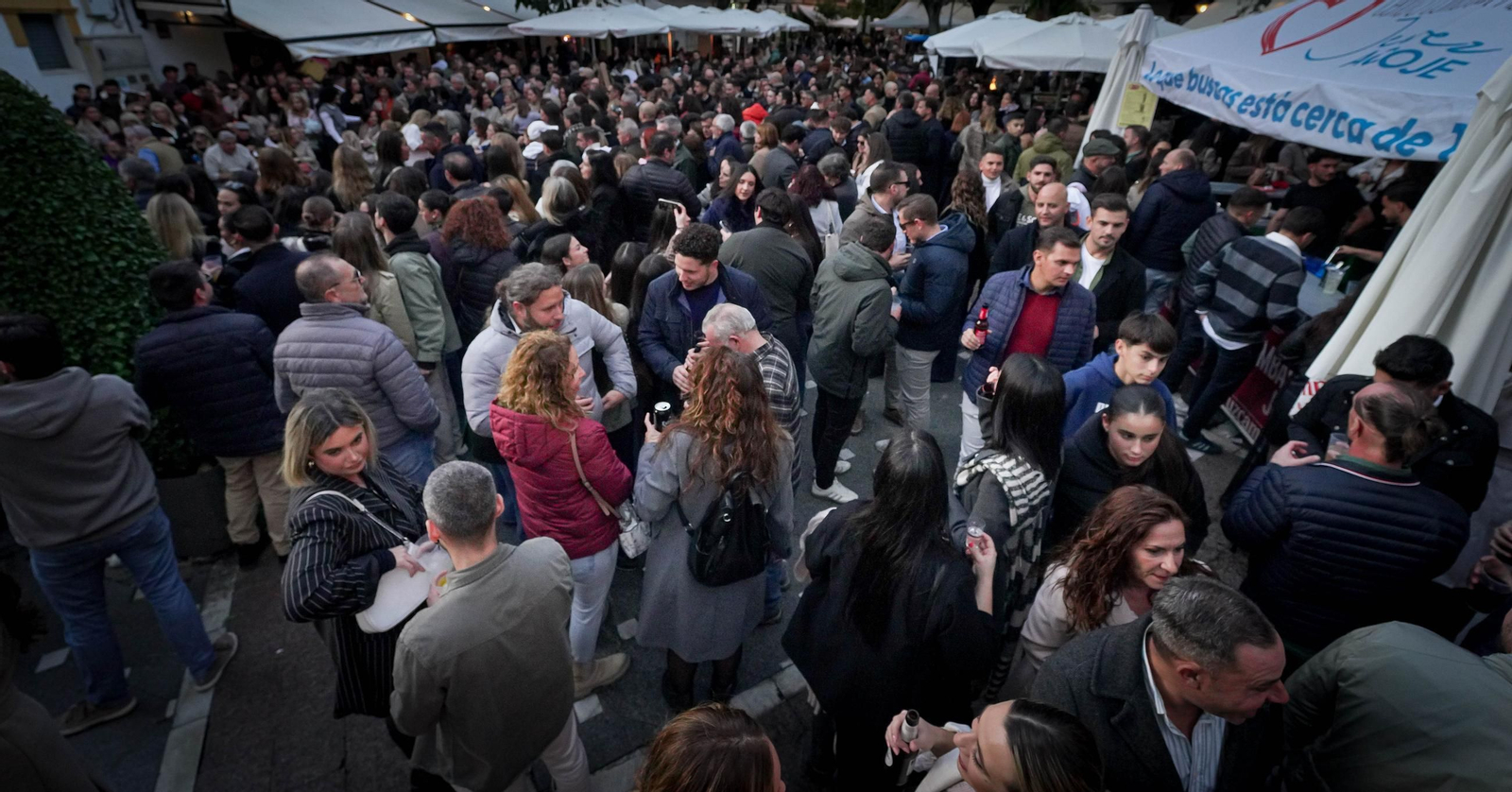 Imágenes del gran ambiente el primer día de zambombas en Jerez