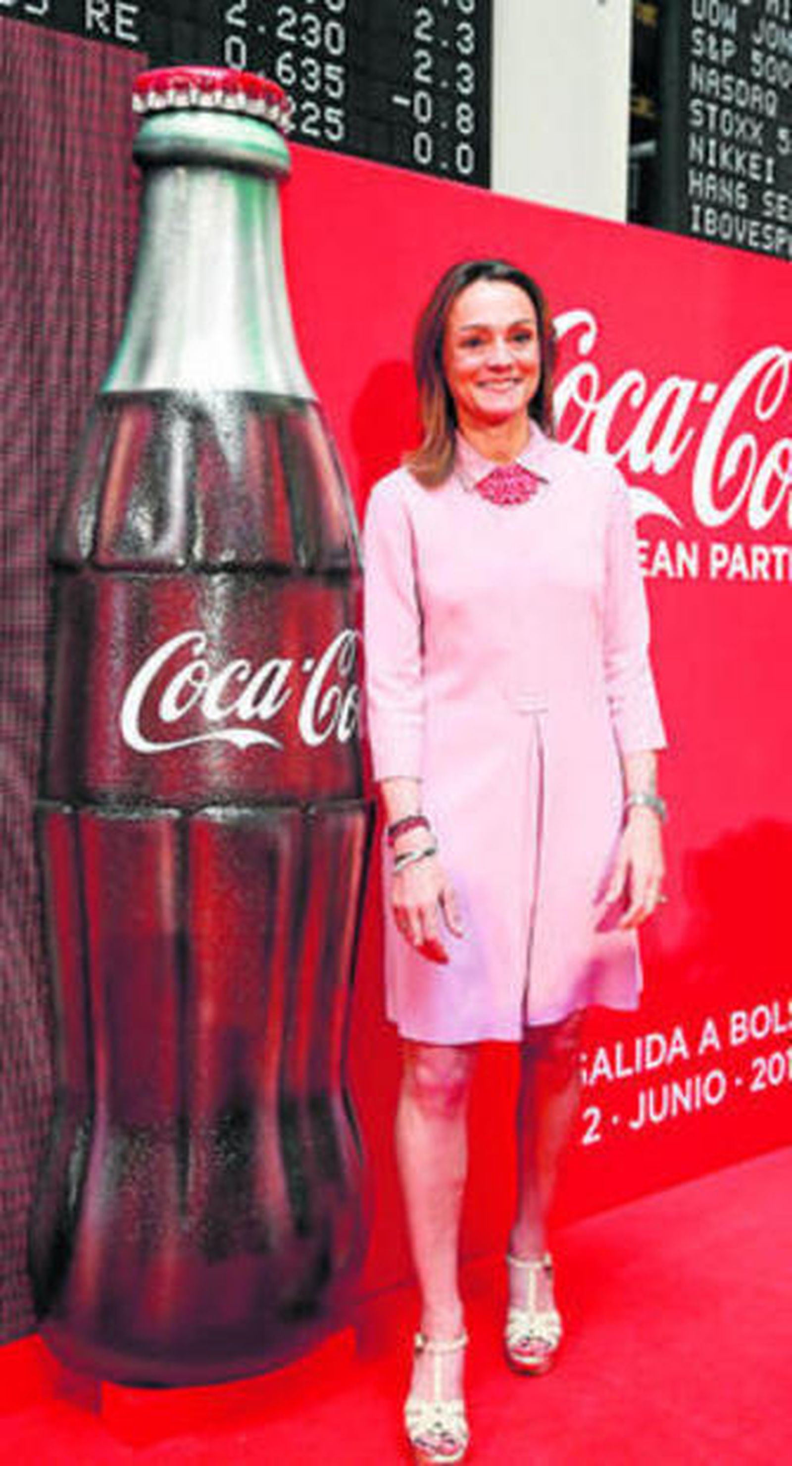 La presidenta de Coca-Cola European Partners, Sol Daurella, ayer en la Bolsa.