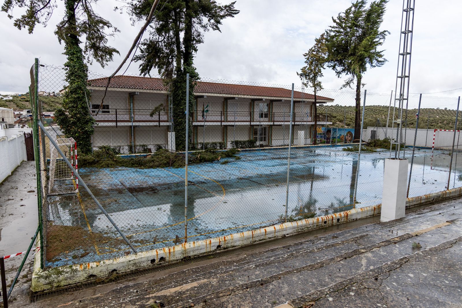 Así queda Monte Lope Álvarez después de la tromba de agua caída