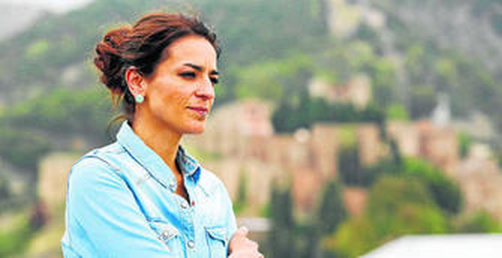 La cantante Bebe, ayer en Málaga.