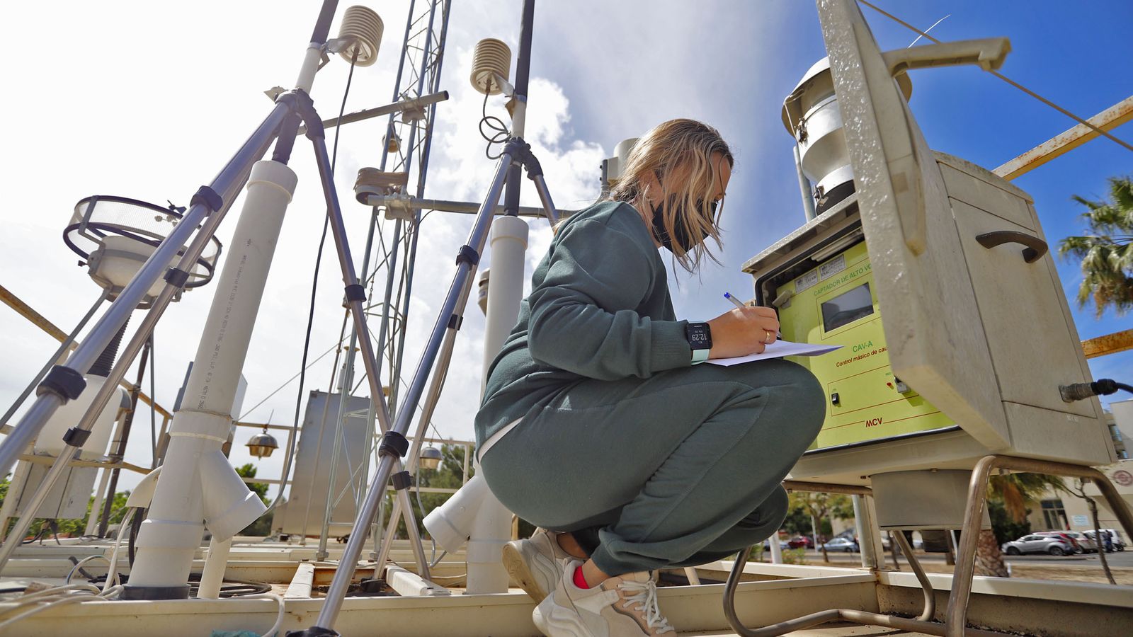 Estación de medición de la contaminación atmosférica de la Universidad de Huelva.