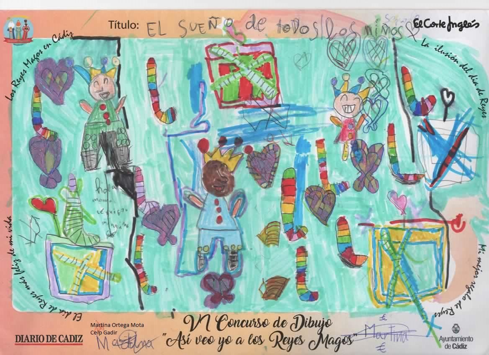 Los dibujos ganadores y semifinalistas del concurso 'Así veo yo a los Reyes Magos' en Cádiz.