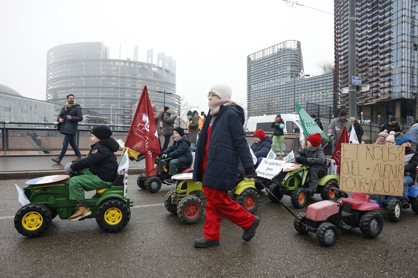 Protesta en Estrasburgo contra el acuerdo con Mercosur.