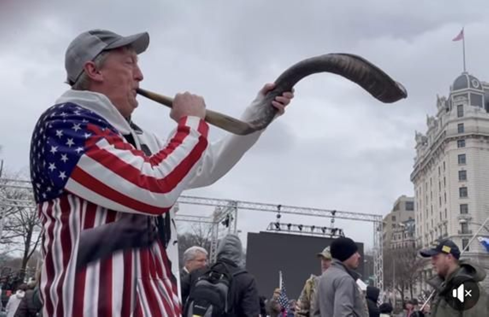 David Wood, a las puertas del Capitolio de Estados Unidos.