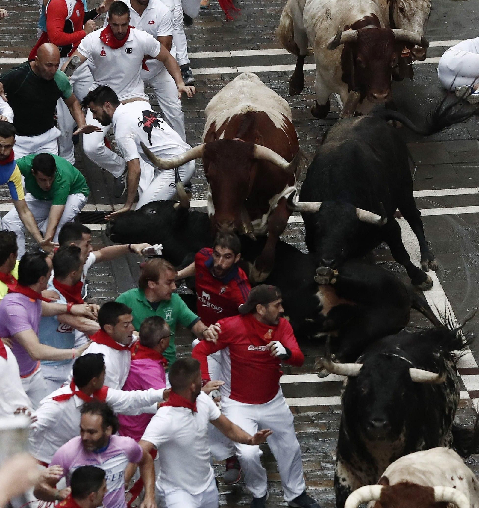 Las imágenes del primer encierro de los sanfermines 2018