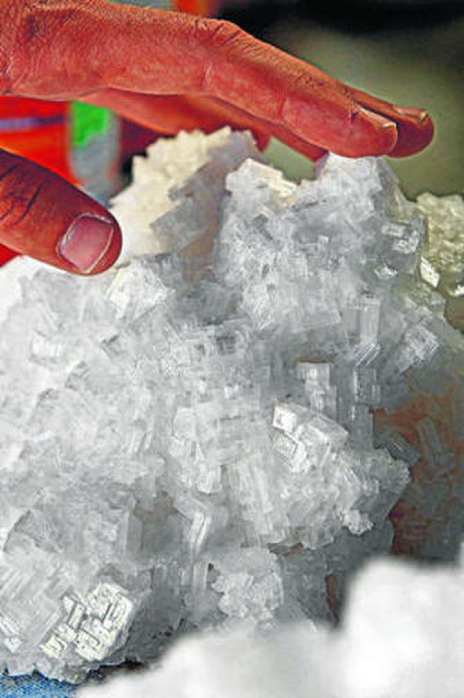 Cristales de sal marina  procedentes de una salina gaditana.