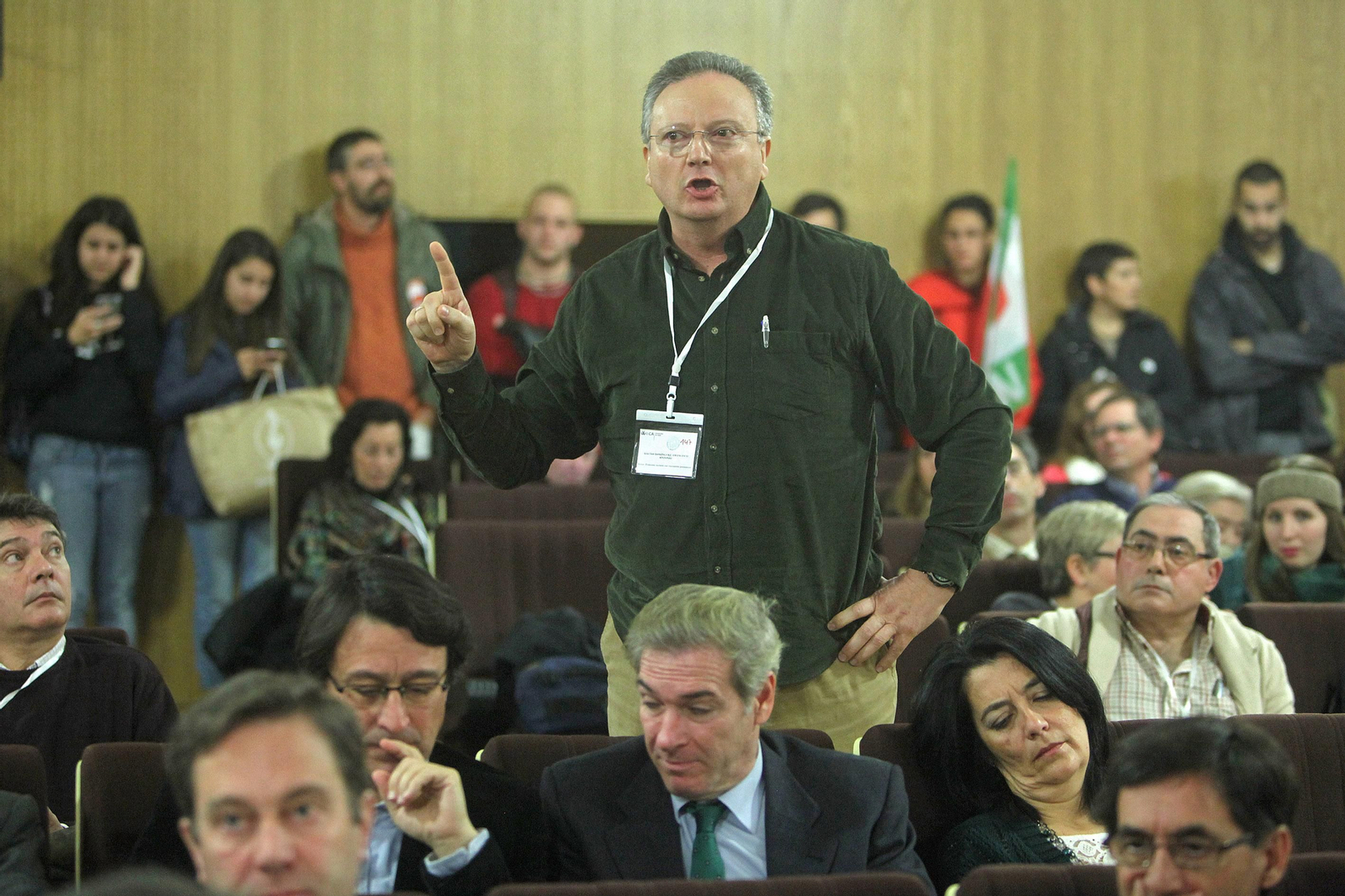 El ex vicerrector Francisco Antonio Macías durante su intervención en un claustro de 2014.