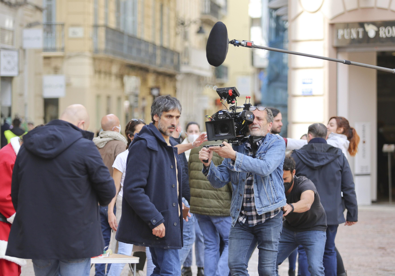 El rodaje de 'La chica de nieve' en Málaga, en fotos