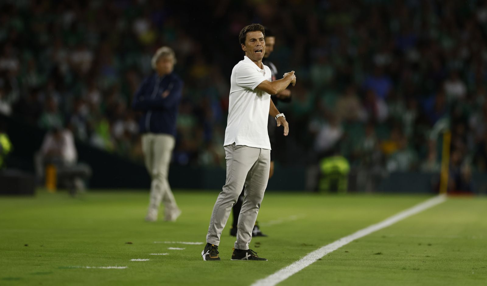 El técnico catalán ha hecho debutar hoy a Fouli y Guedes