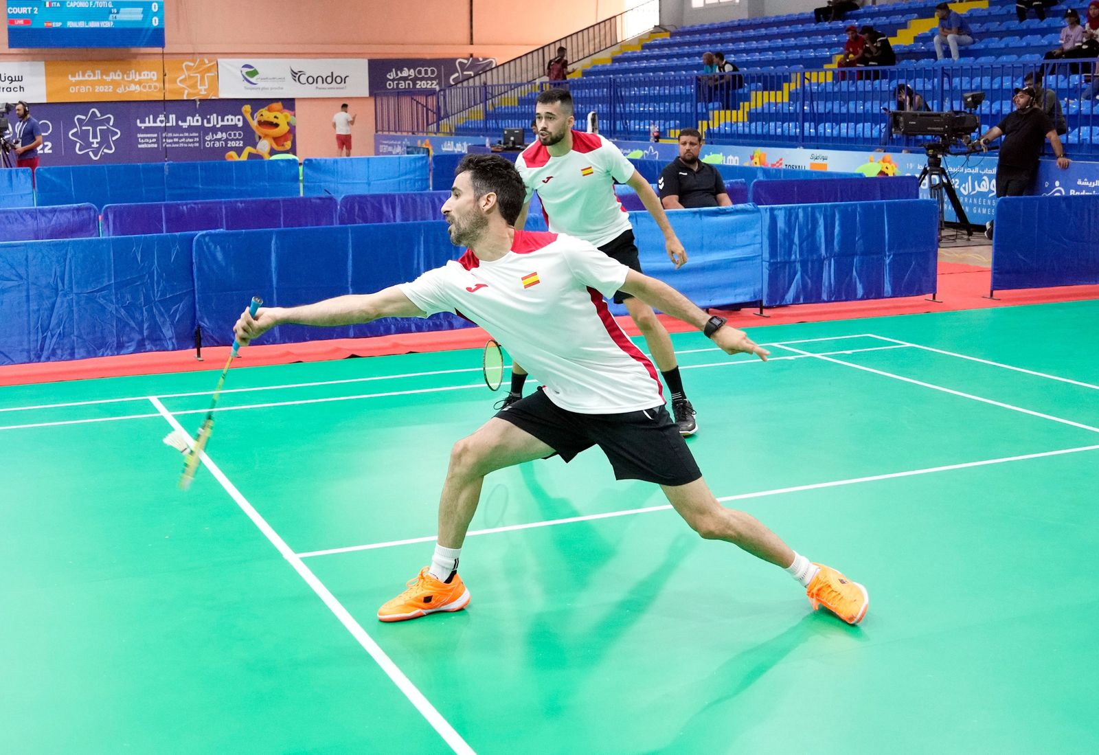 Abián (en primer término) y Peñalver, durante el partido de semifinales.