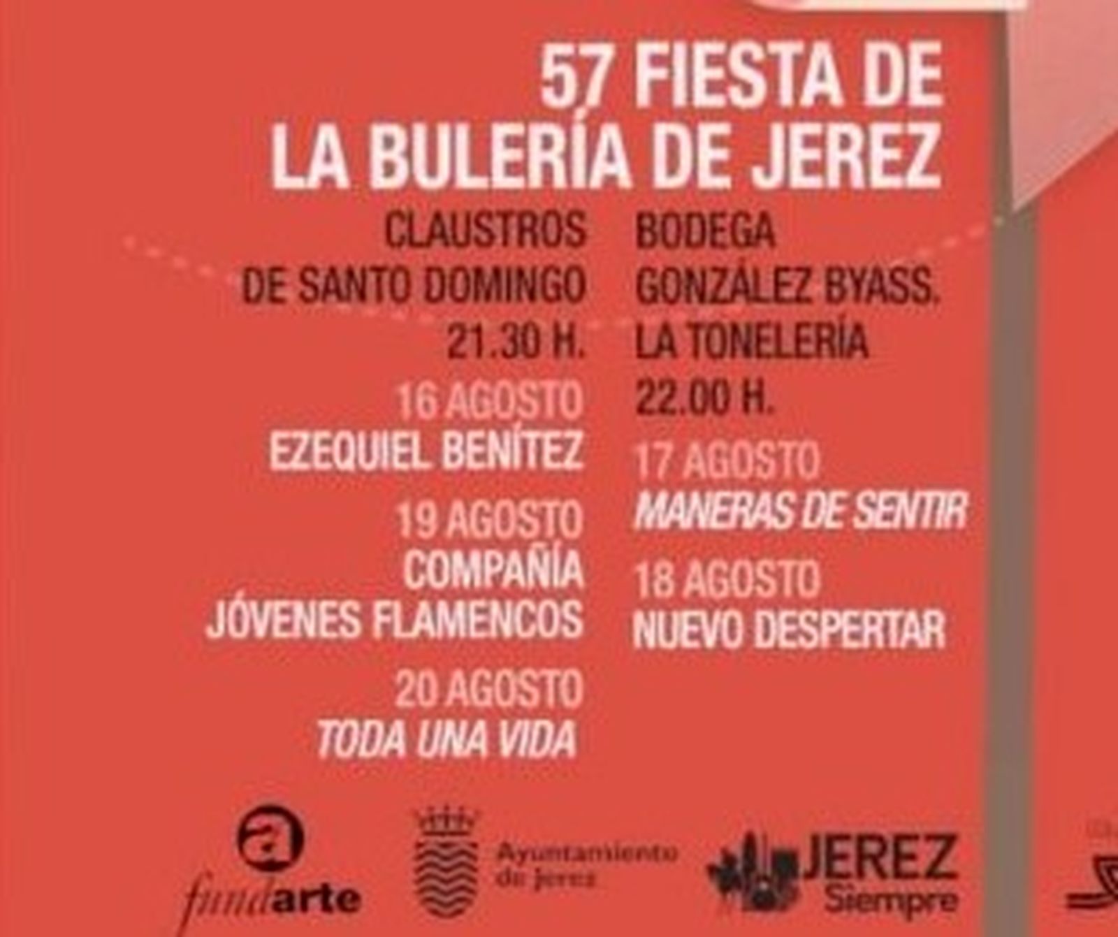 Cartel completo de la Fiesta de la Bulería 2024 en Jerez