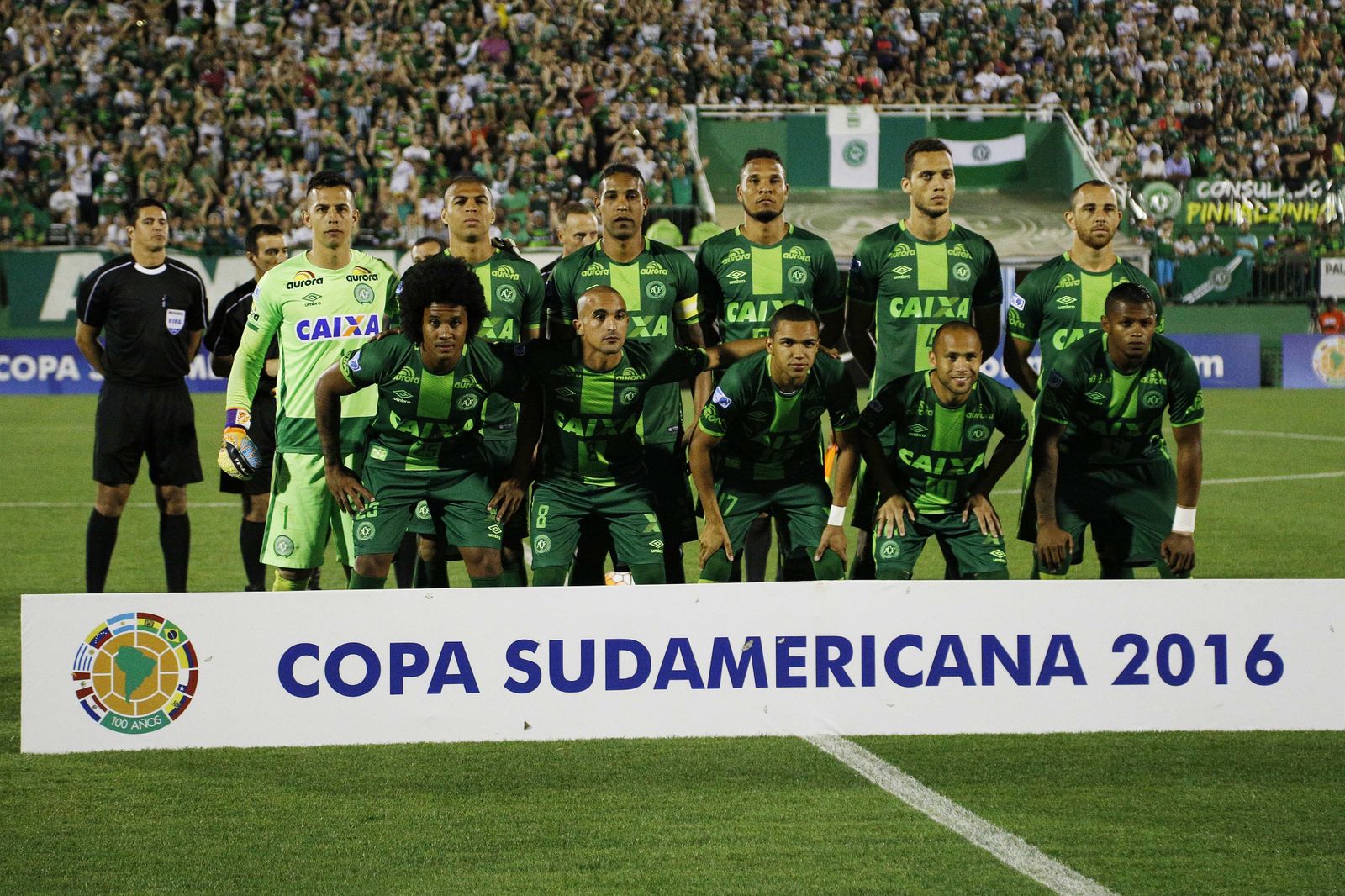 Foto reciente del equipo que iba en el avión, el Chapecoense.