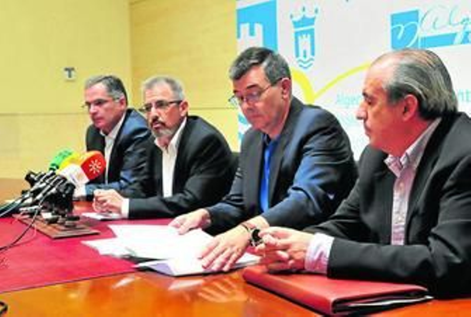 Jacinto Muñoz, Félix Vilches, Luis Ángel Fernández y Virgilio Fernández, ayer en la rueda de prensa.