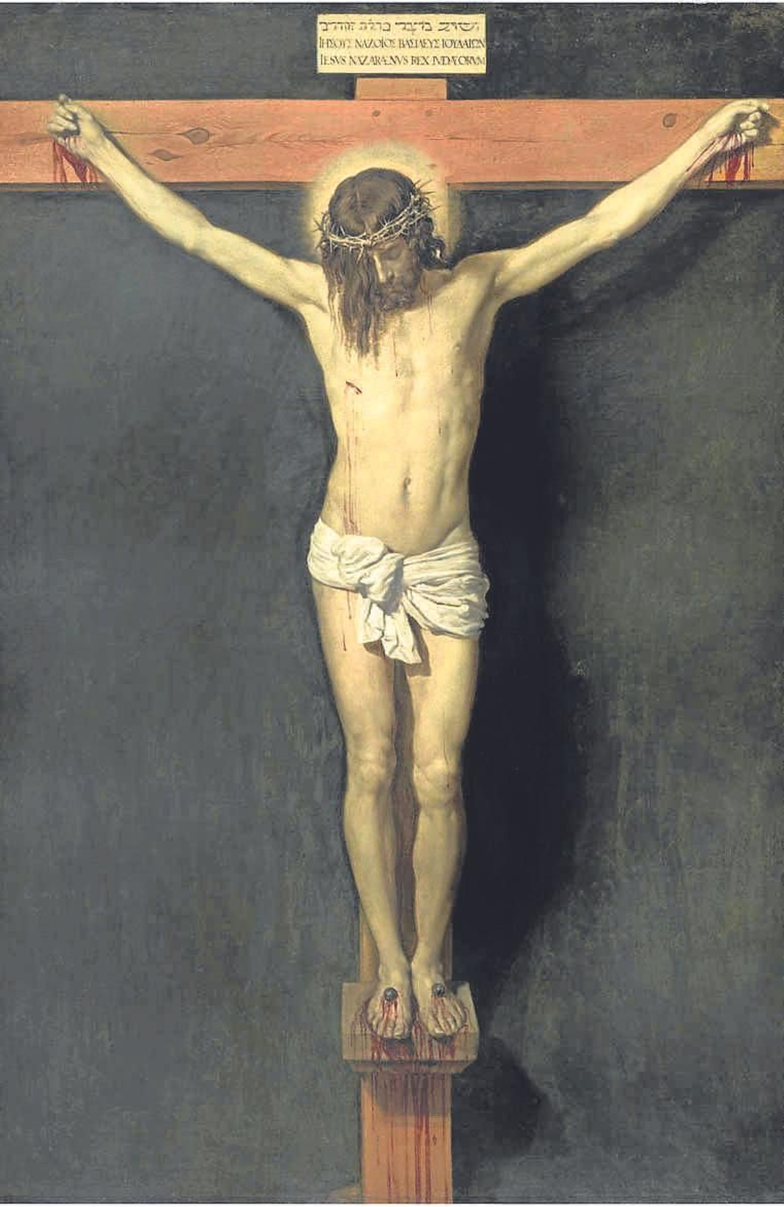 Un detalle del imponente crucificado pintado por Velázquez.