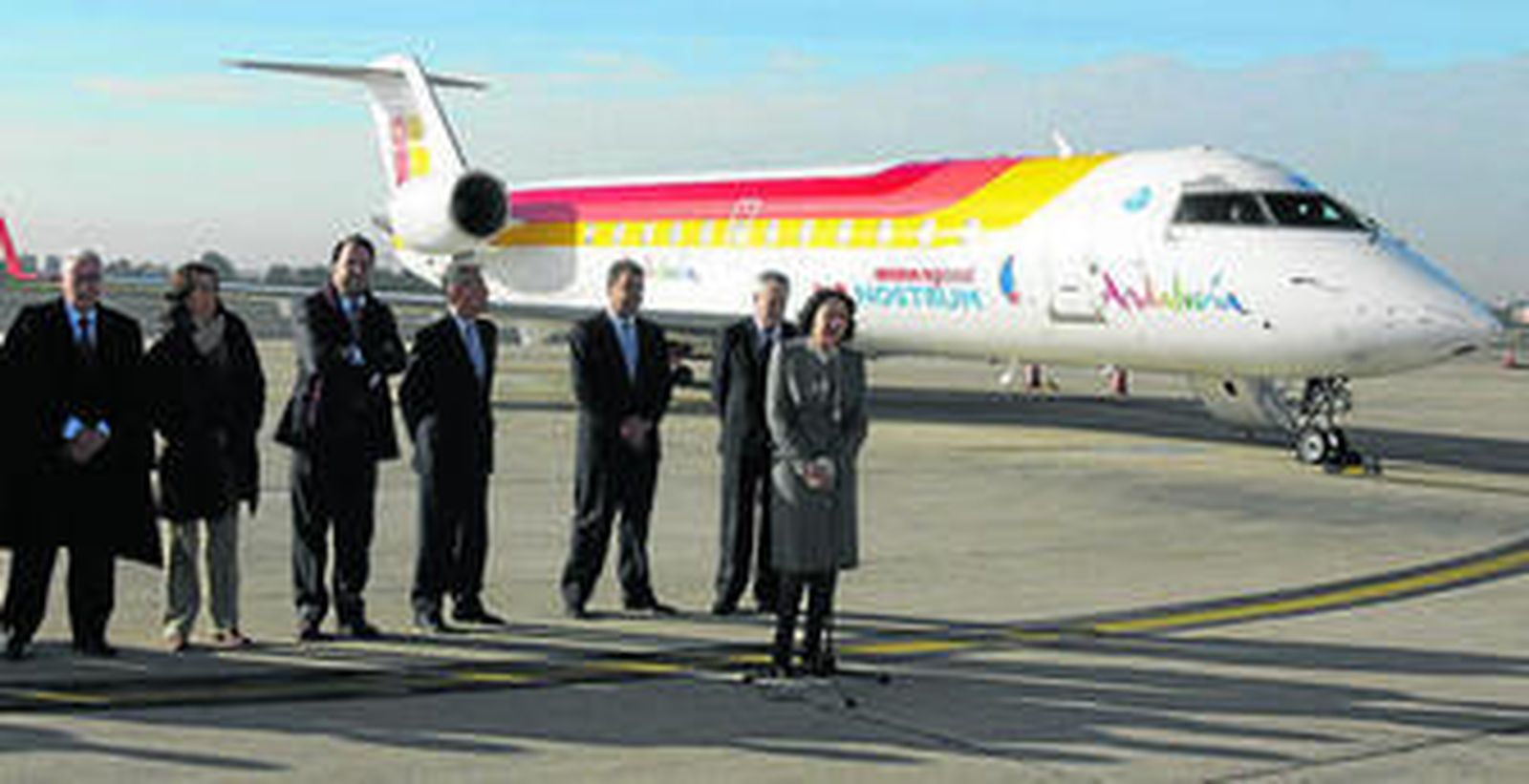 El primer trayecto de la ruta aérea con obligación de servicio público entre Almería y Sevilla tuvo lugar el 15 de enero de 2010.