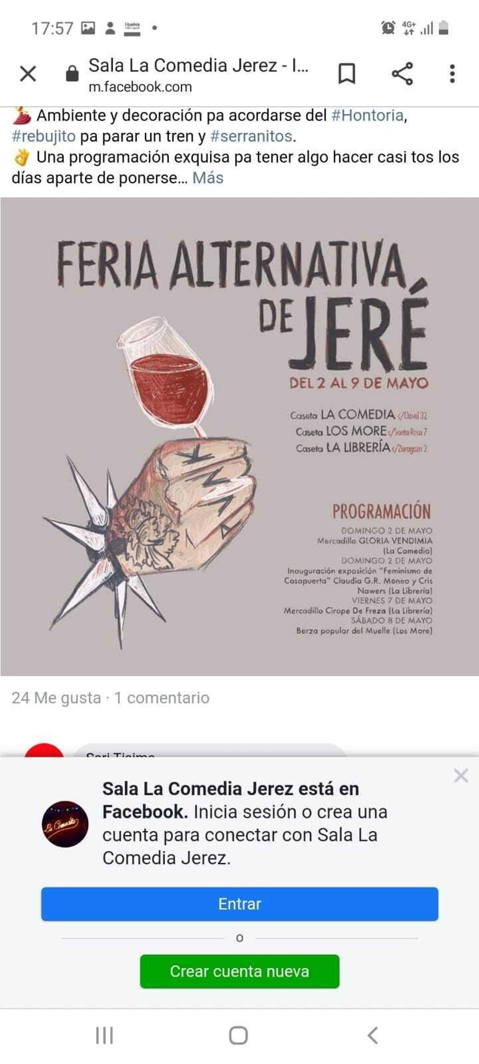 Cartel de la 'Feria Alternativa de Jeré'.