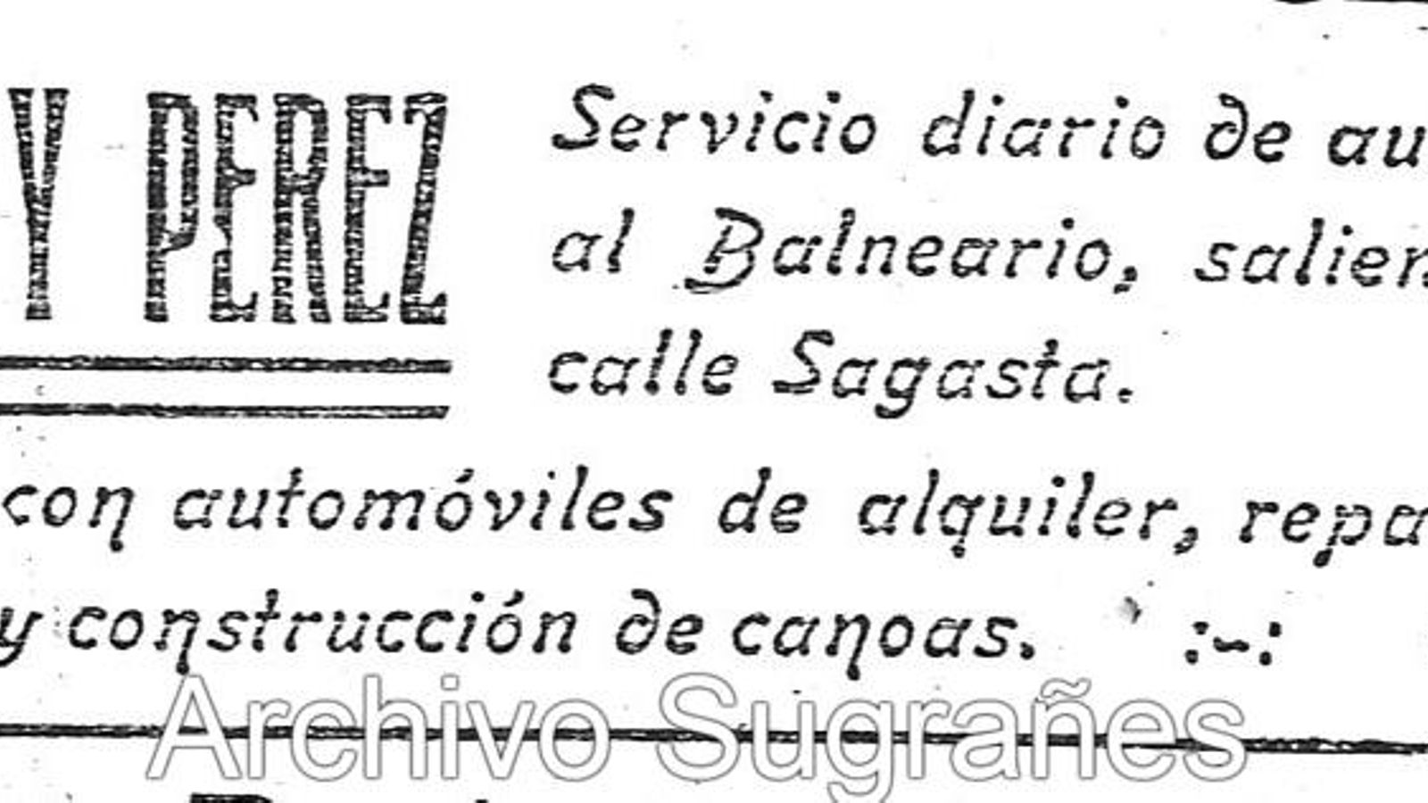Incluso se contaba con un servicio de automóviles para el traslado al balneario.