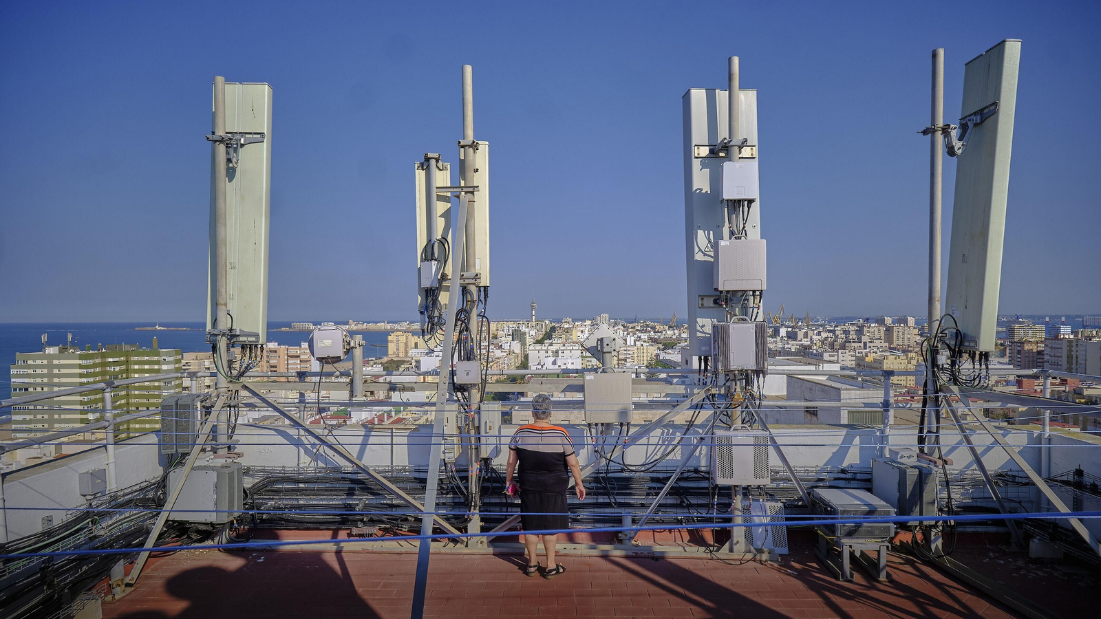 Imagen de Cádiz desde la azotea del edificio Vistahermosa.