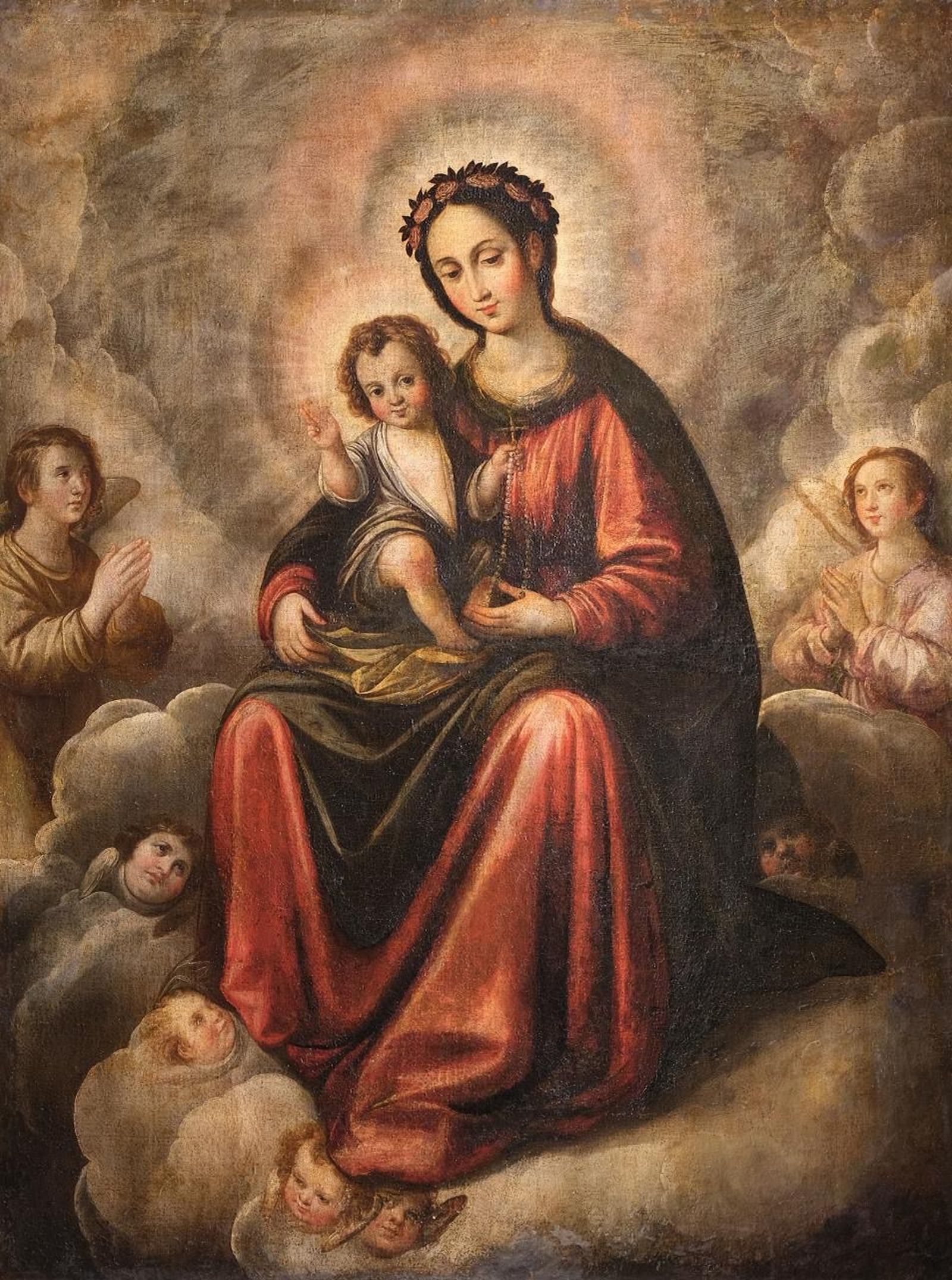 La imagen de la Virgen concentra todo el lienzo