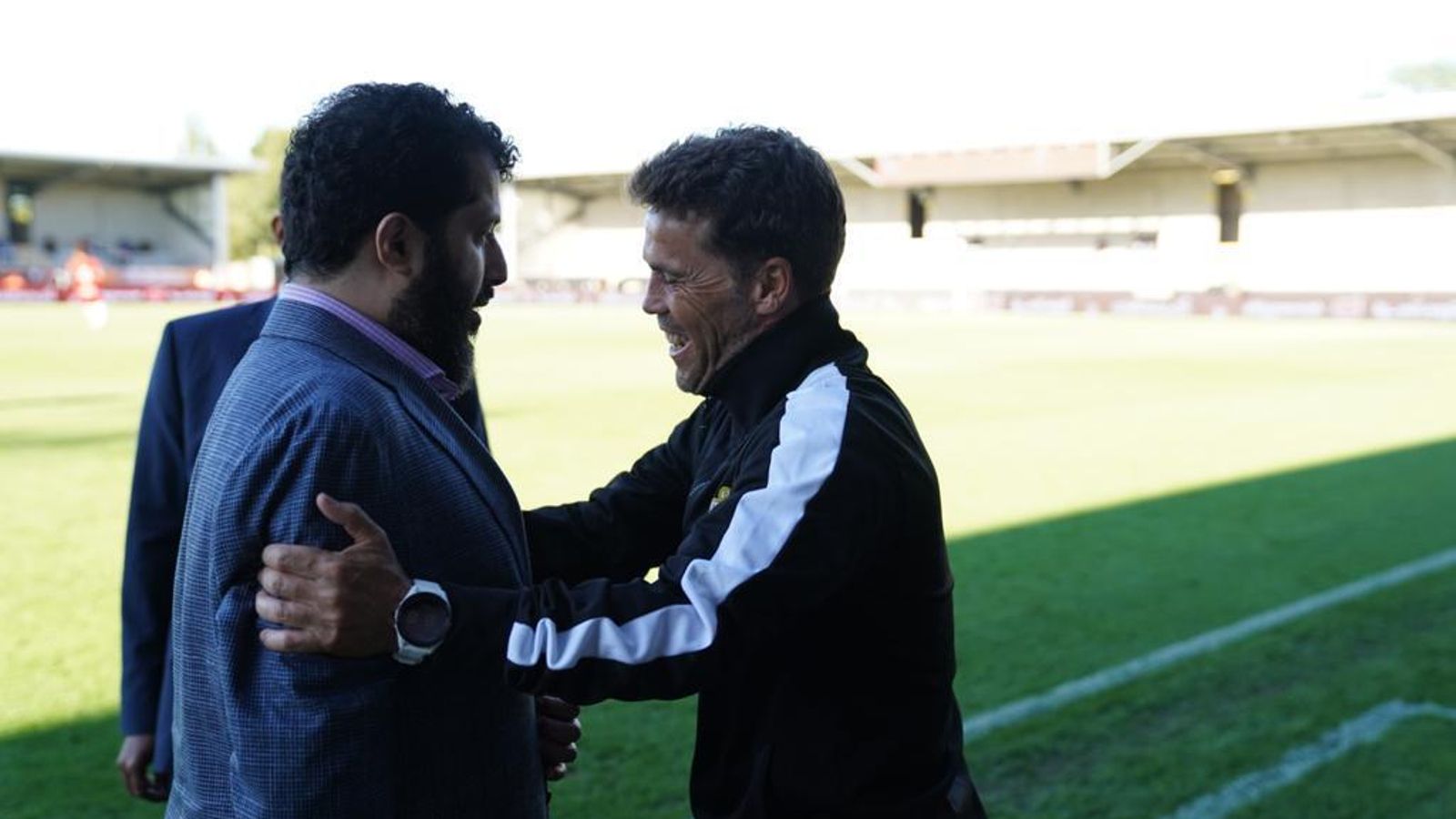 Al-Sheikh y Rubi conversan antes del partido