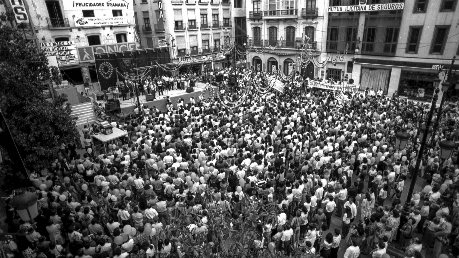Cientos de Granadinos acudieron a la plaza del Carmen el día de la nominación
