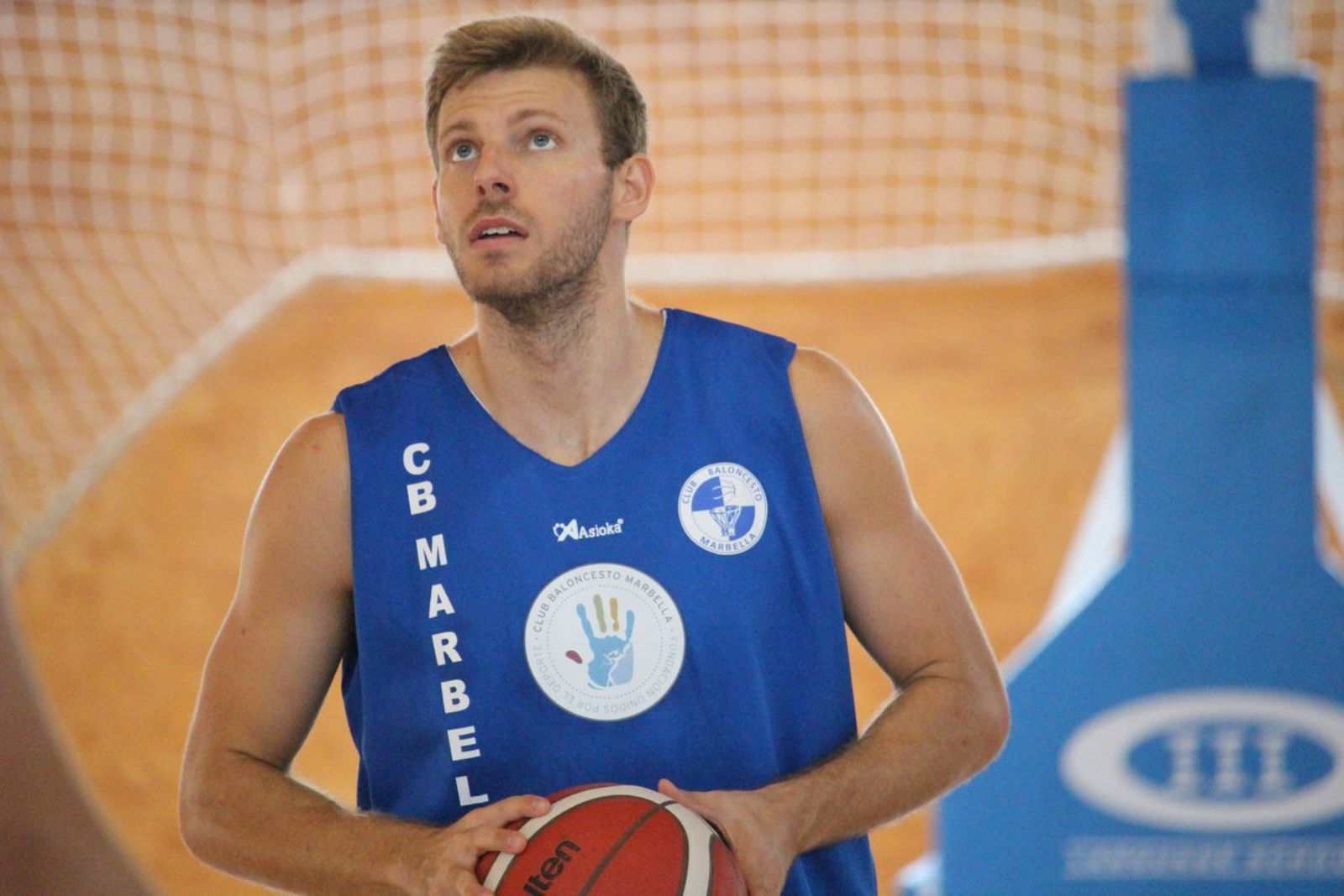 Pablo Ibáñez, en un entrenamiento en el Carlos Cabezas.