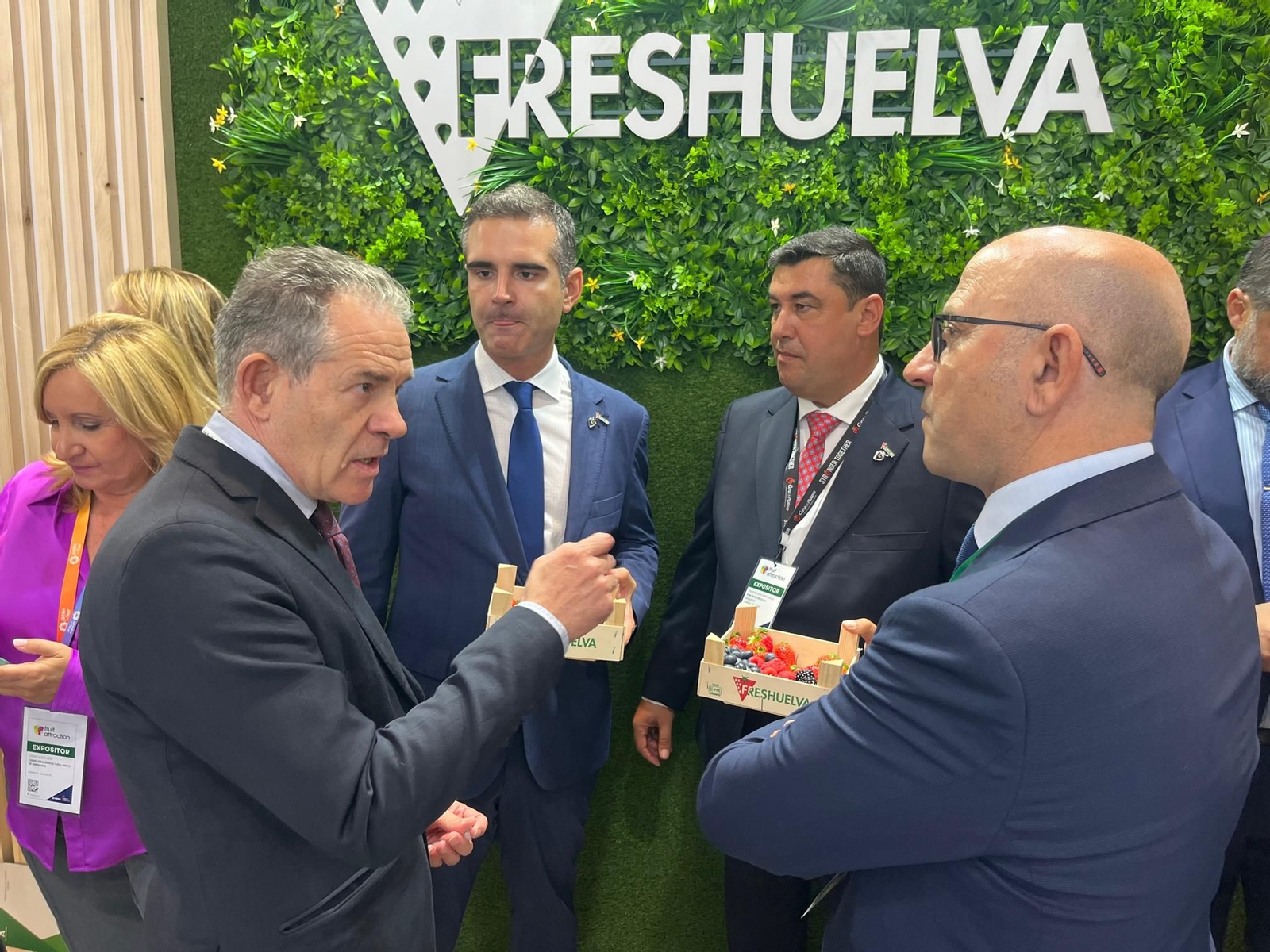 Imágenes de la participación de Huelva en la primera jornada de Fruit Attraction 2024