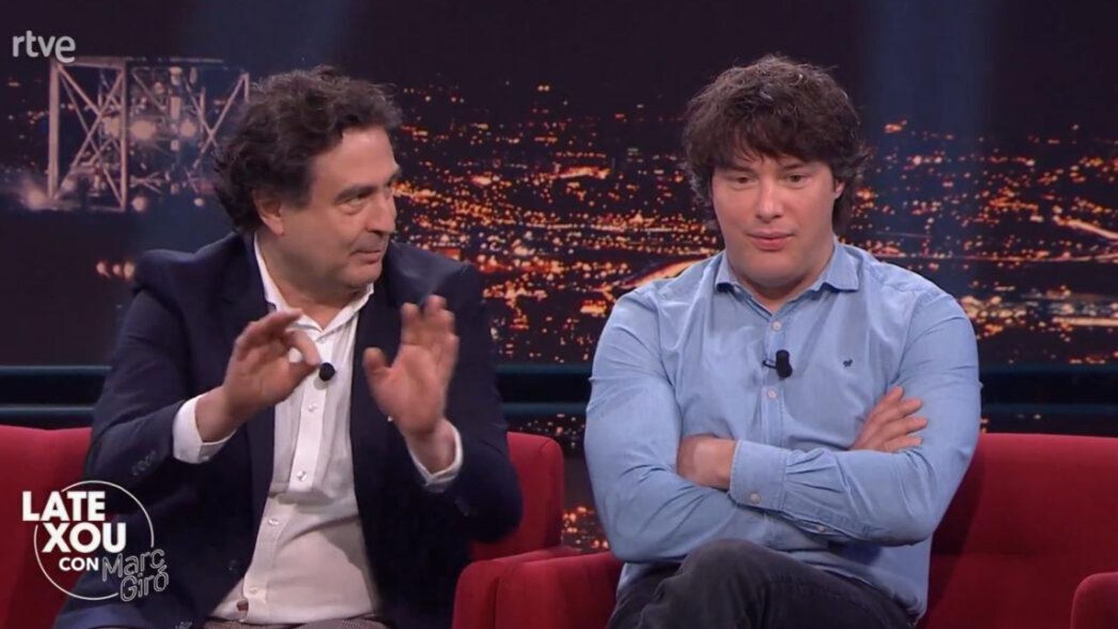 Pepe Rodríguez y Jordi Cruz en Late Xou, con Marc Giró