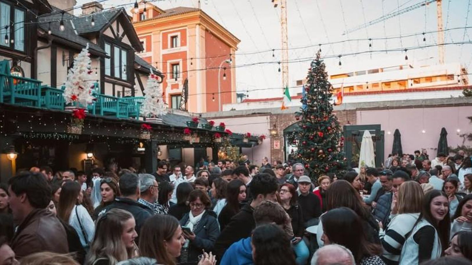 Plaza Caterbury, en Navidad. (Jerez).