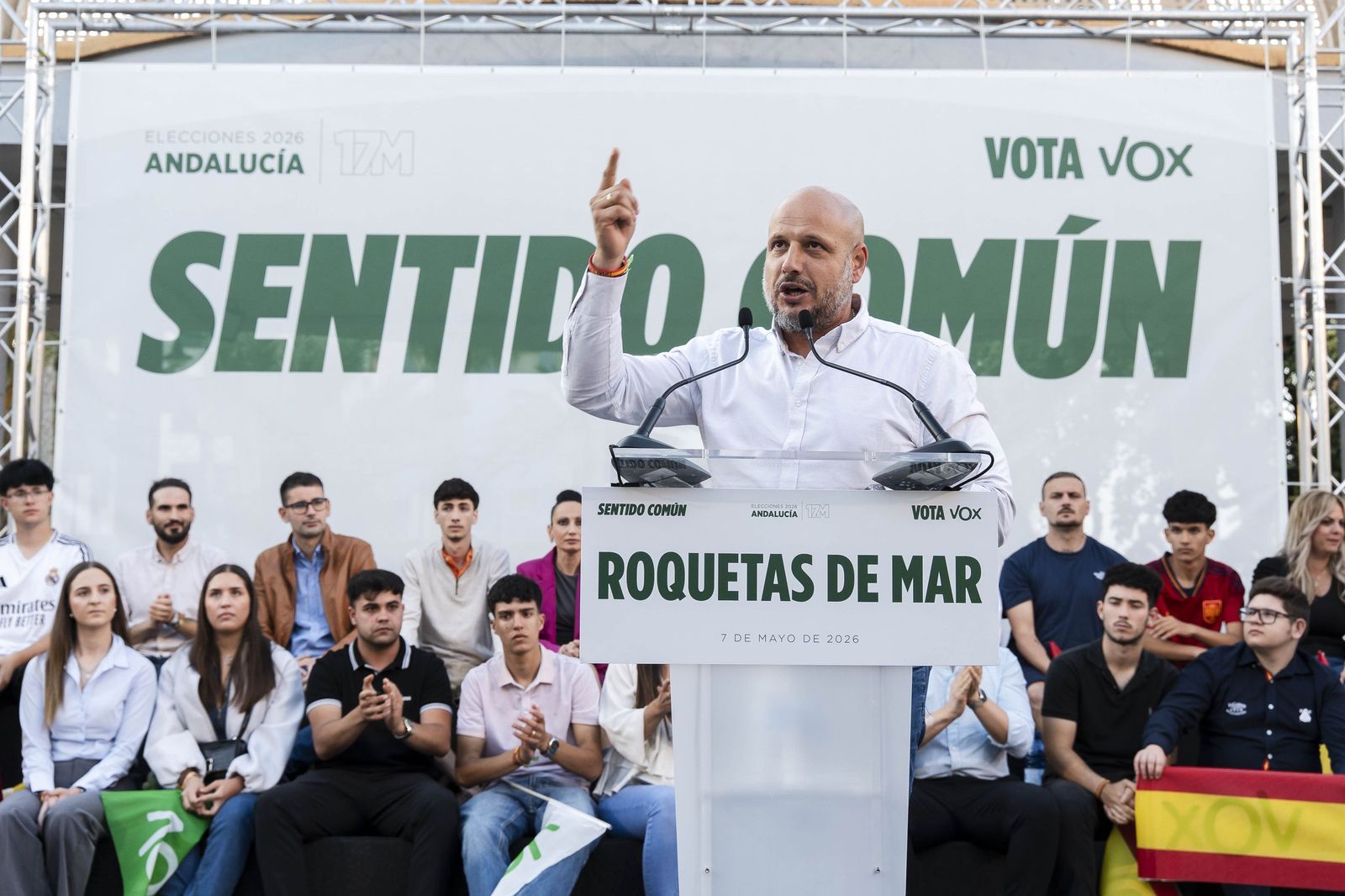 Las imágenes del mitin de Vox con Santiago Abascal y Manuel Gavira en ...