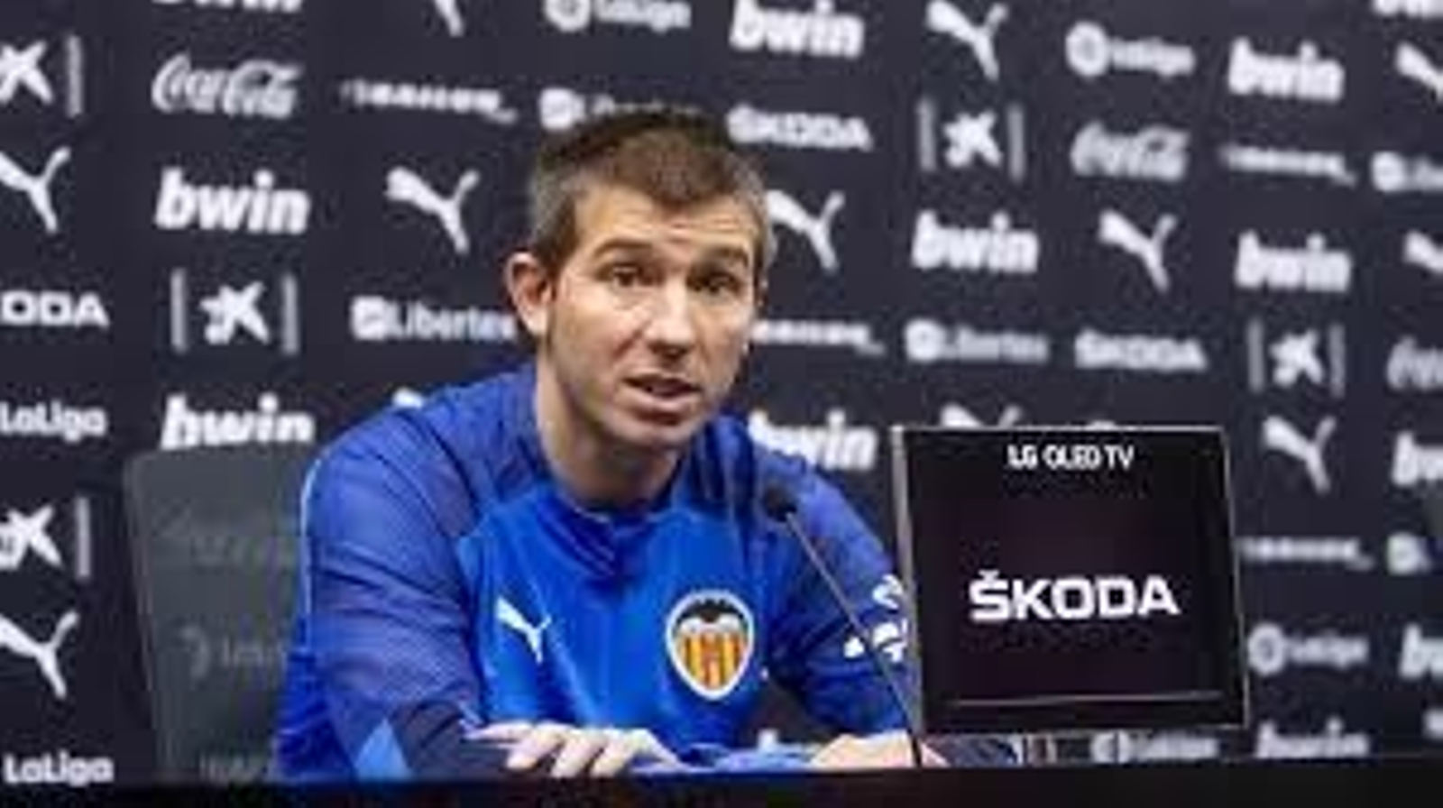 Celades, en la sala de prensa.