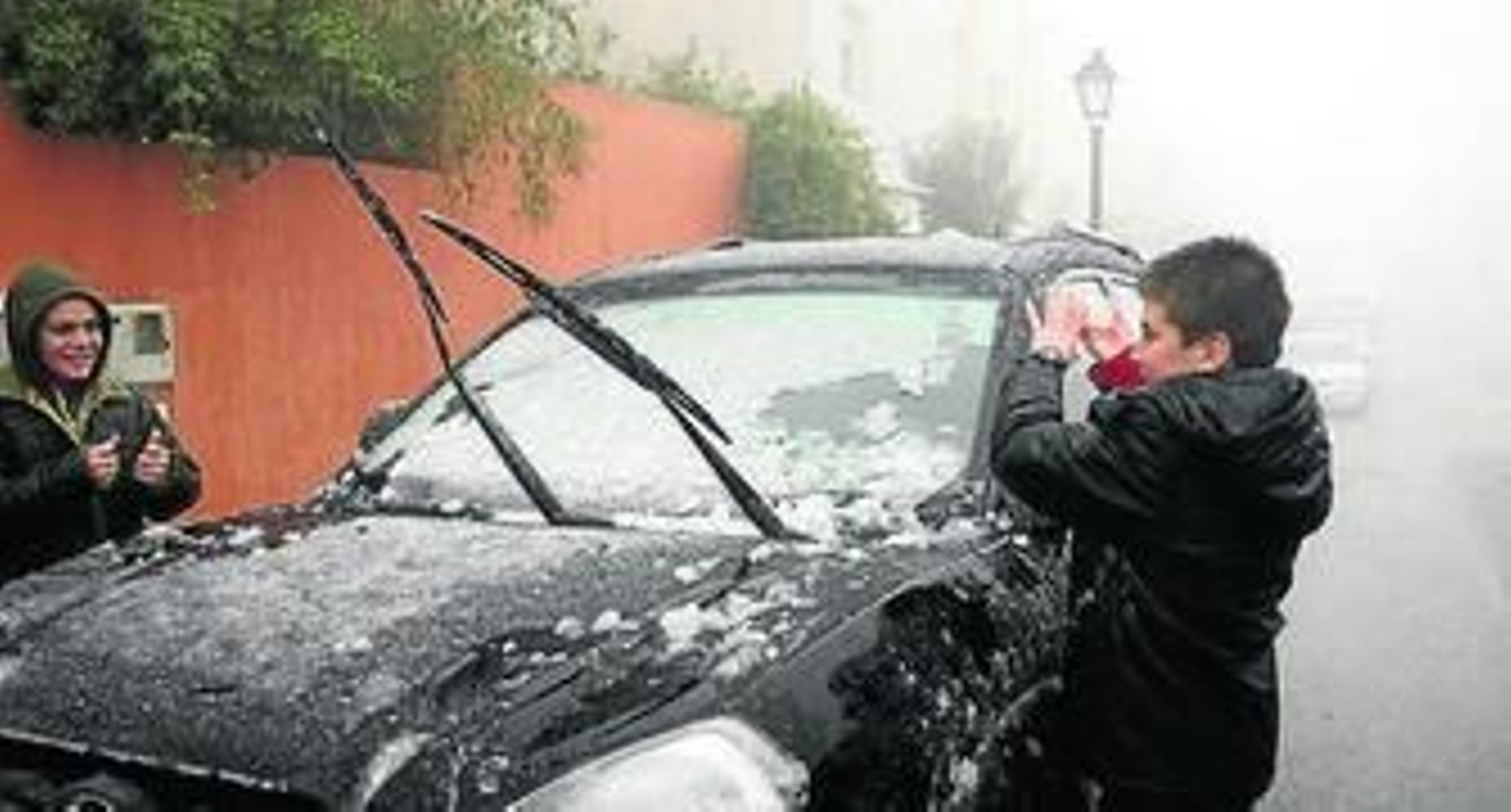 El día que nevó en las cercanías de Sevilla