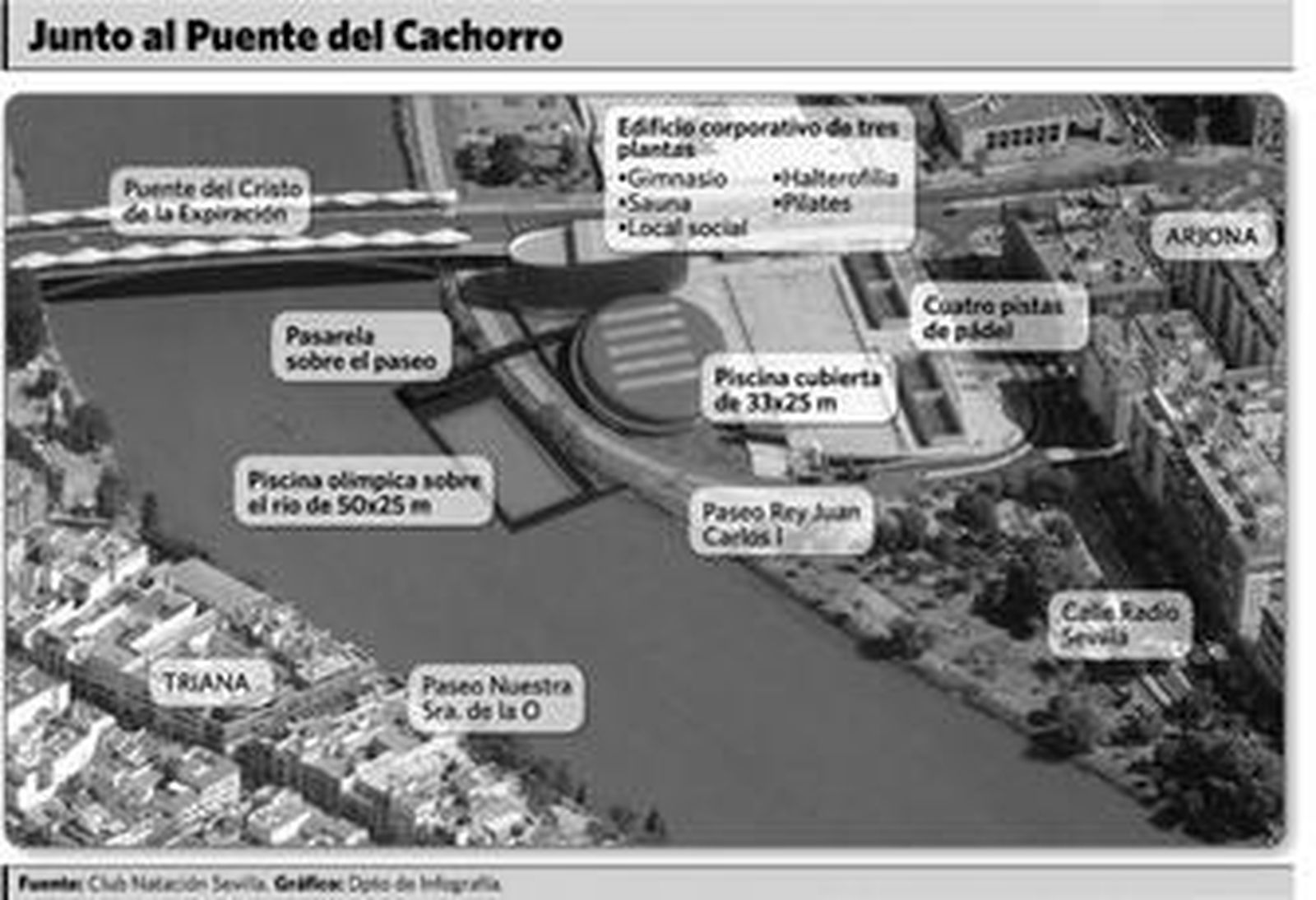 El IMD sacará a concurso una piscina sobre el río en Chapina