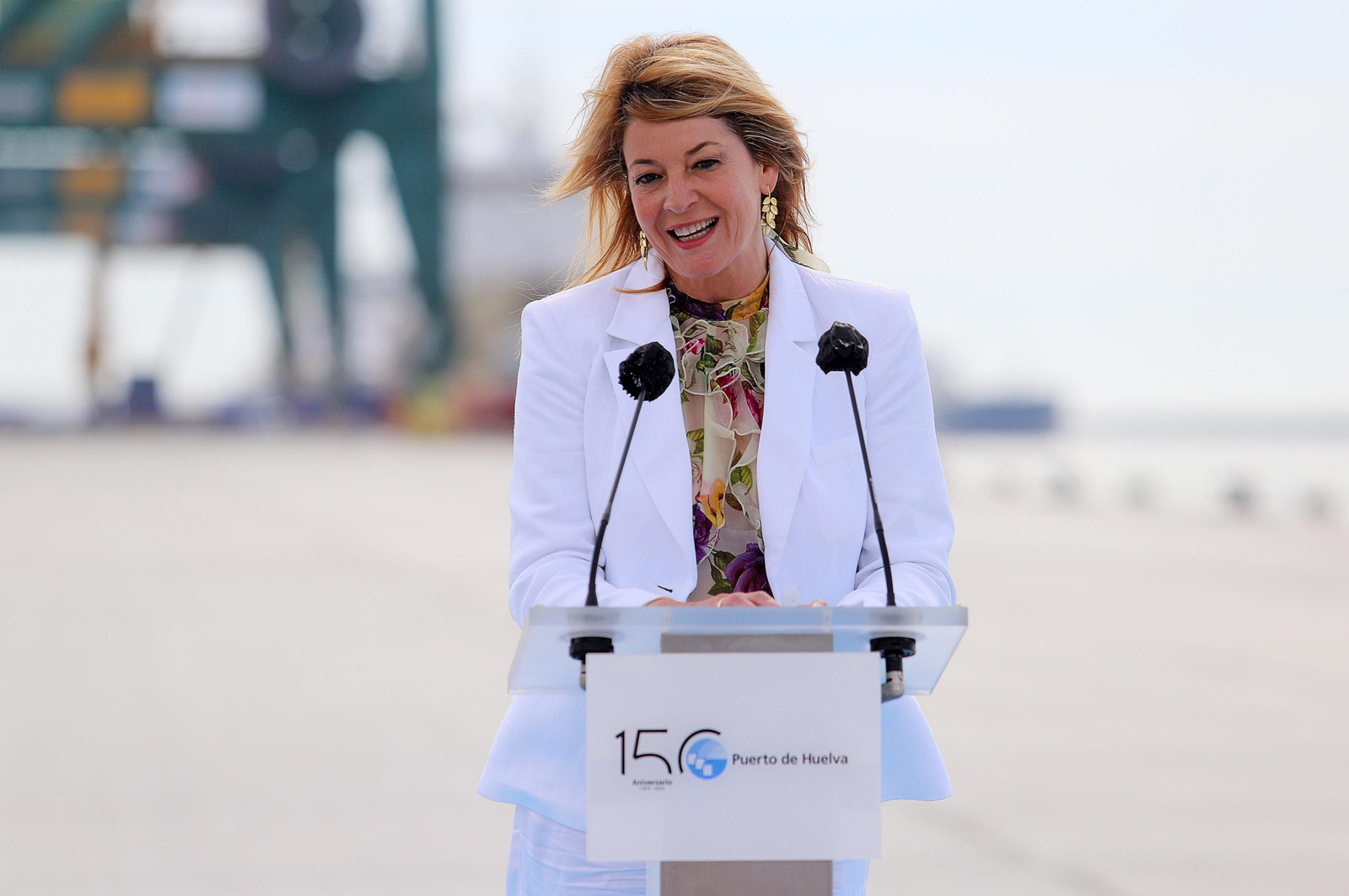 Imágenes de la inauguración de la ampliación norte del Muelle Sur del Puerto de Huelva