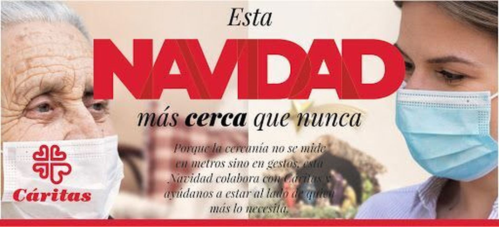Cartel de la campaña navideña que ha puesto en marcha Cáritas.