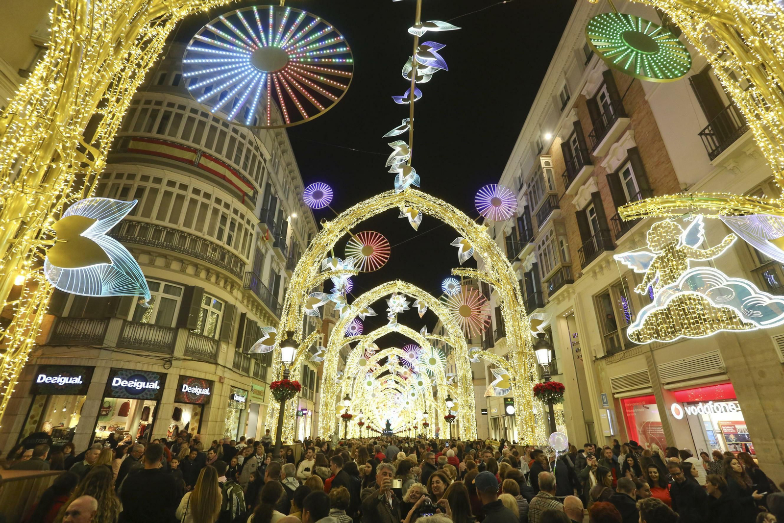 Las fotos de las luces de Navidad en Málaga Las fotos de las luces de Navidad en Málaga
