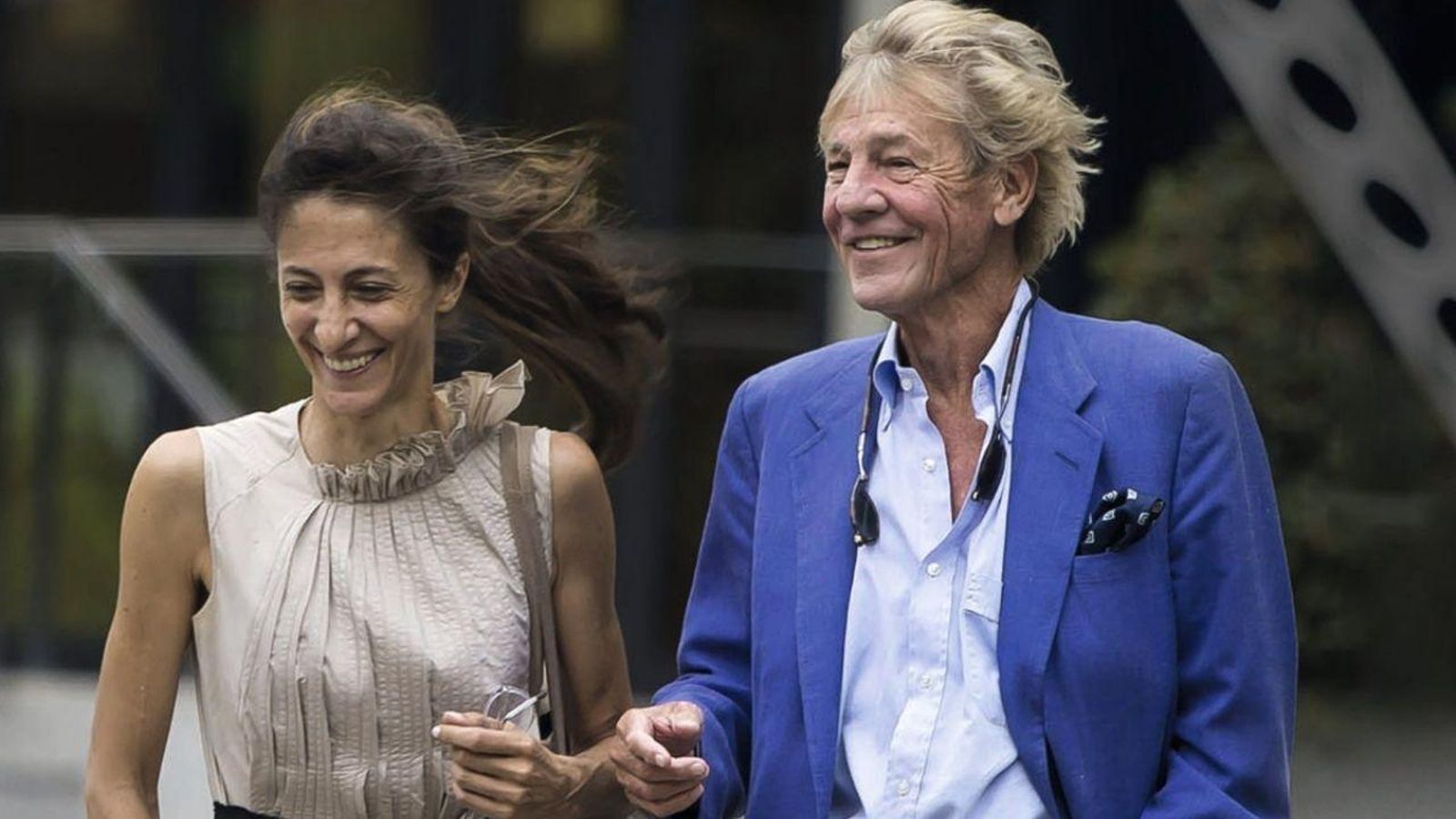 El alemán con su nuevo amor, Claudia, hija de Pitita Ridruejo.