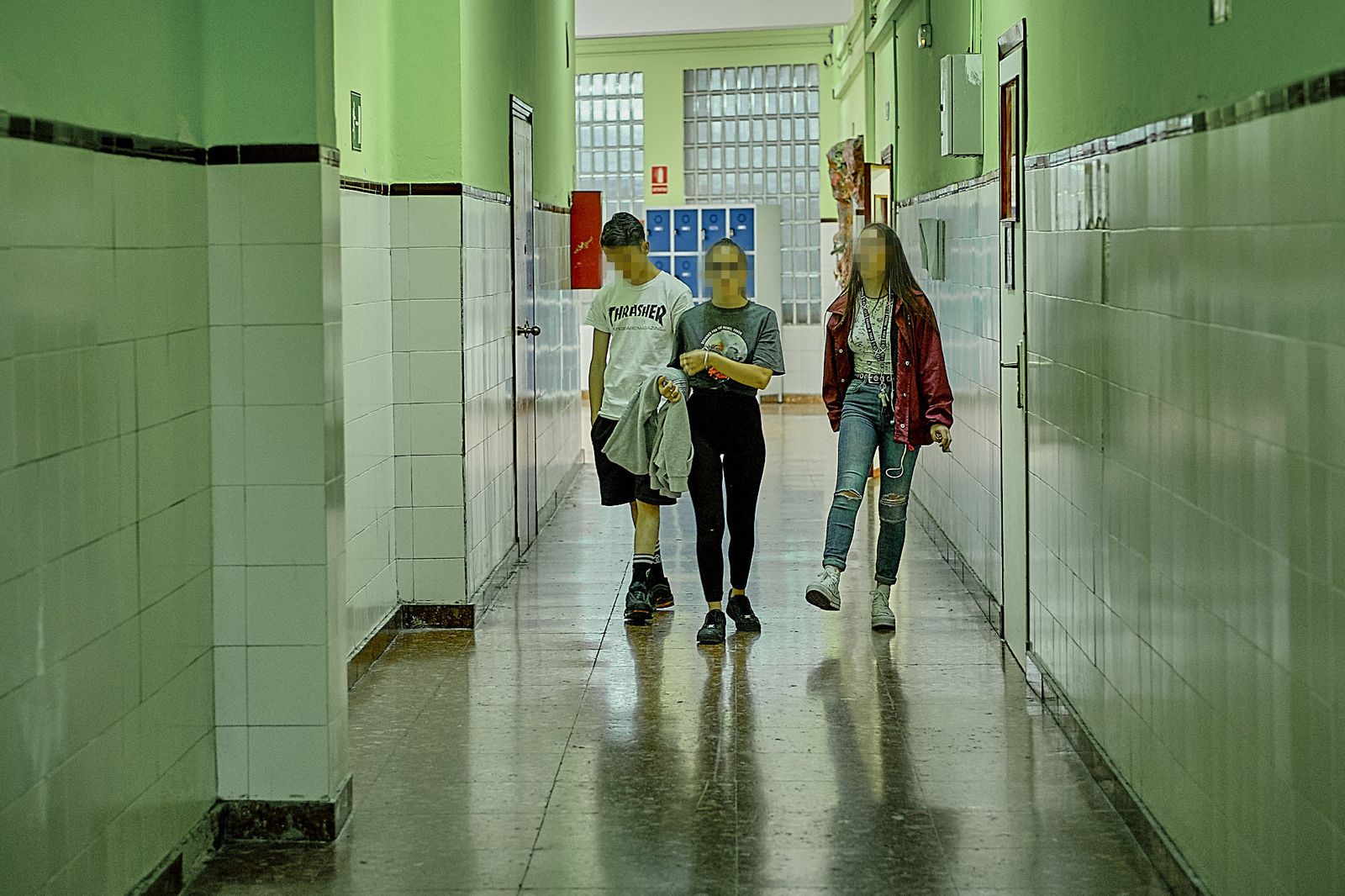 Pasillos del IES Columela en la capital gaditana.