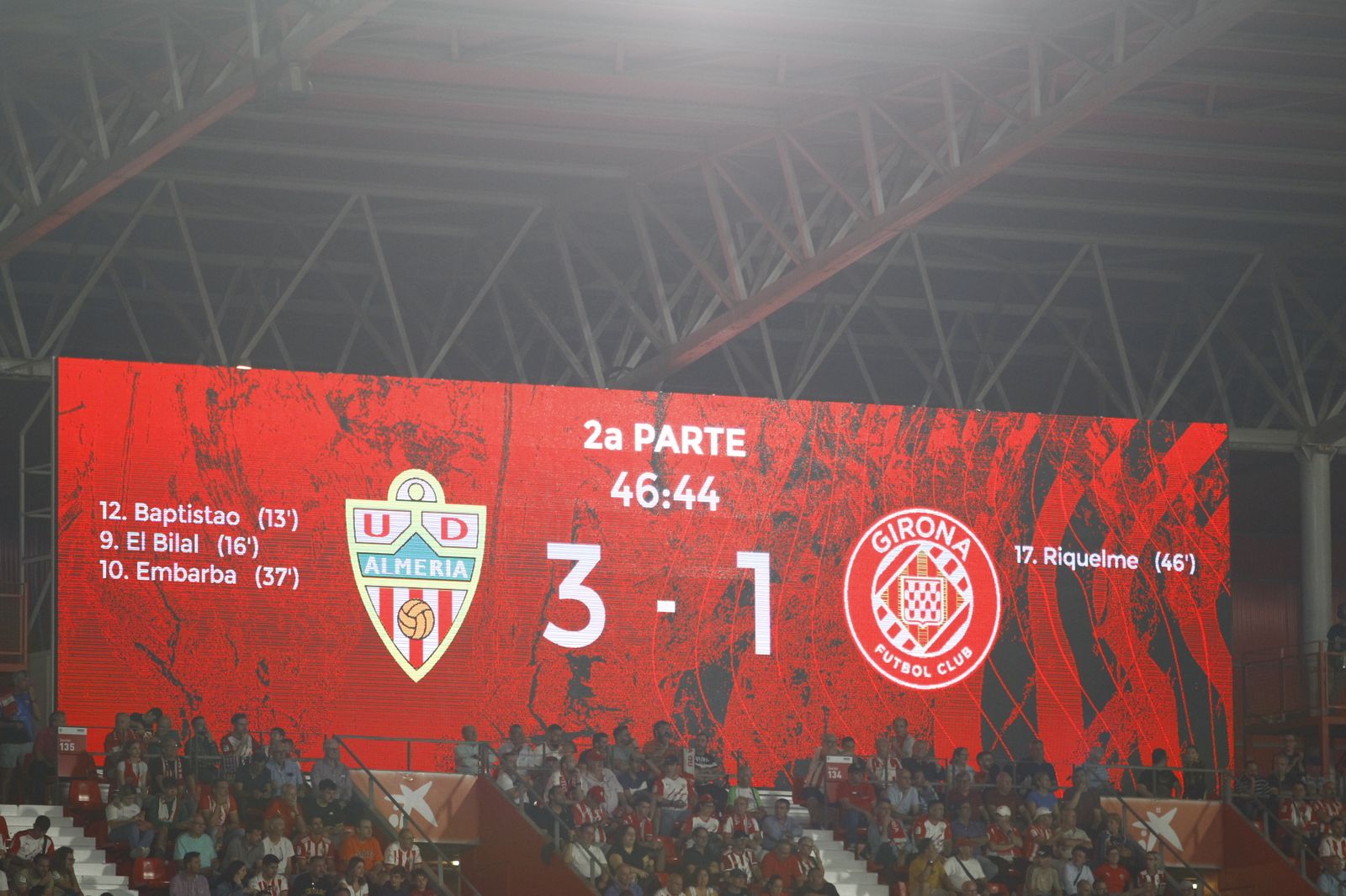 Imágenes del partido de fútbol U.D. Almería-Girona F.C.
