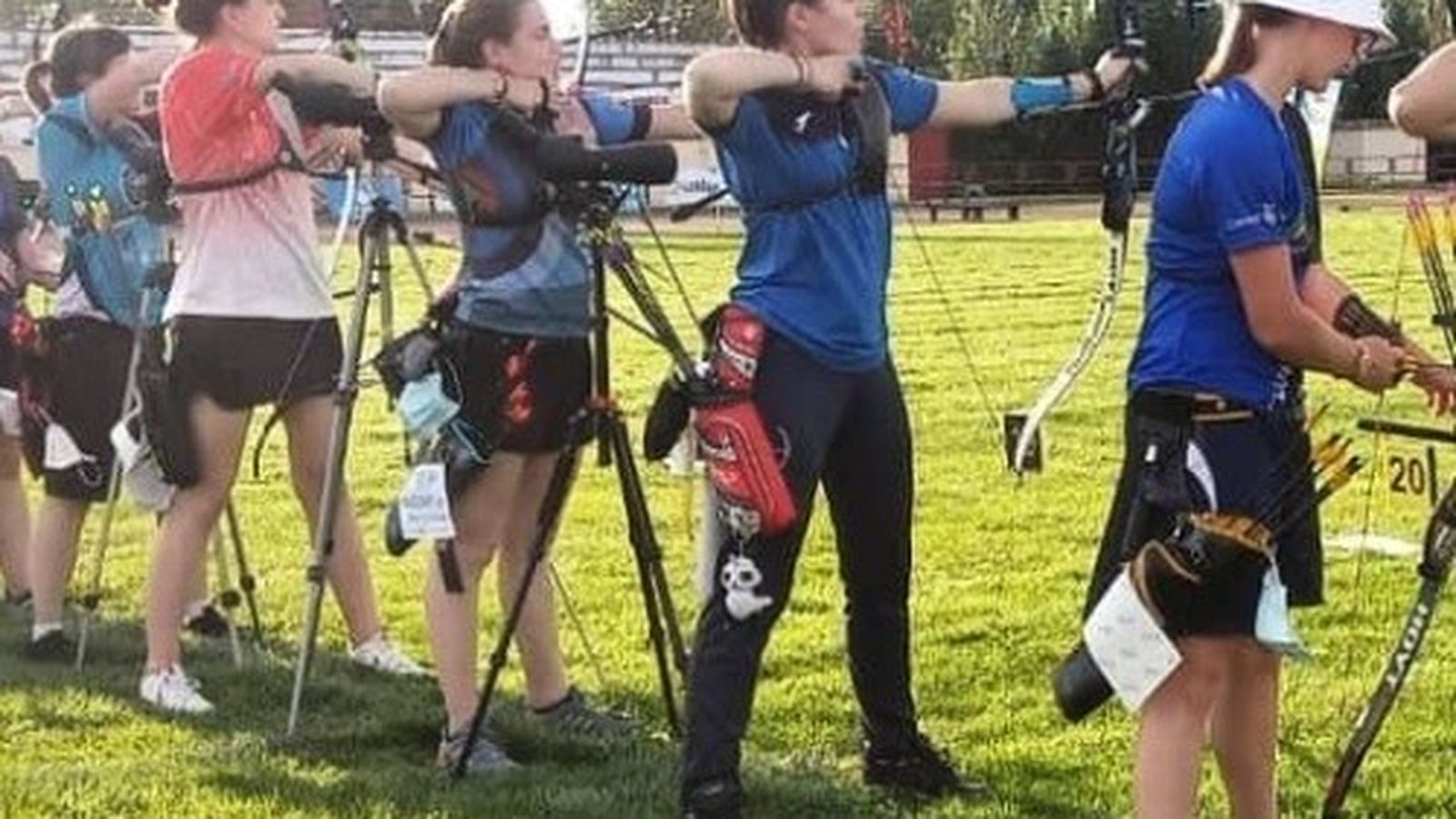 La joven del Club Asirio, durante la clasificatoria.