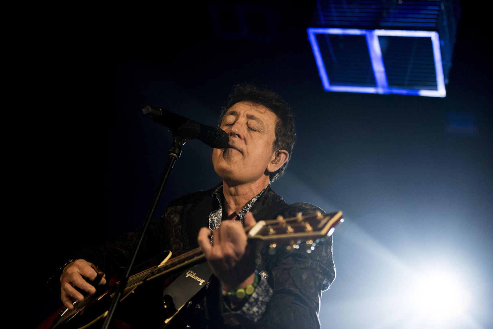 Manolo García, durante un concierto de su última gira.