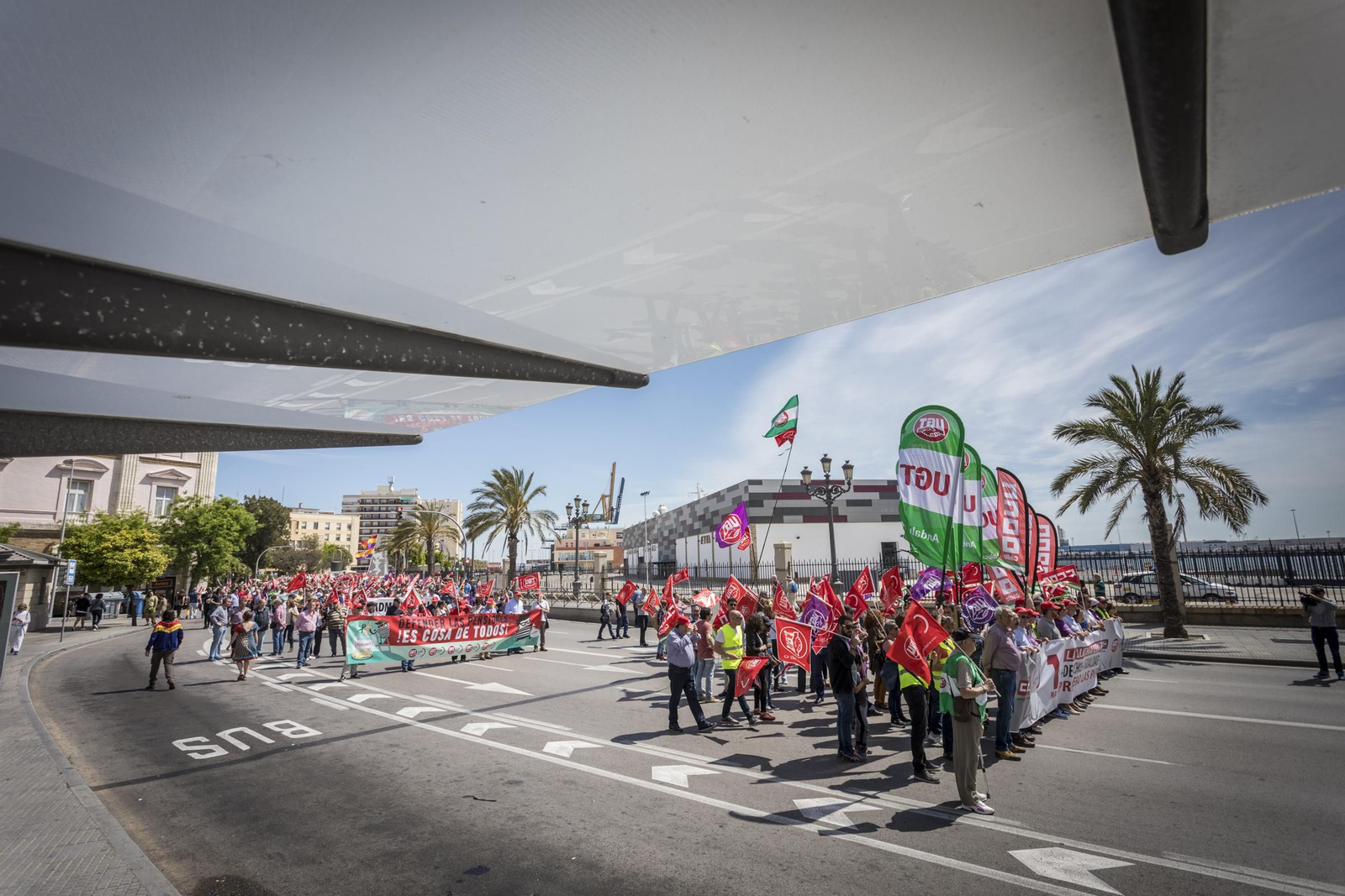 Manifestación de UGT y CCOO