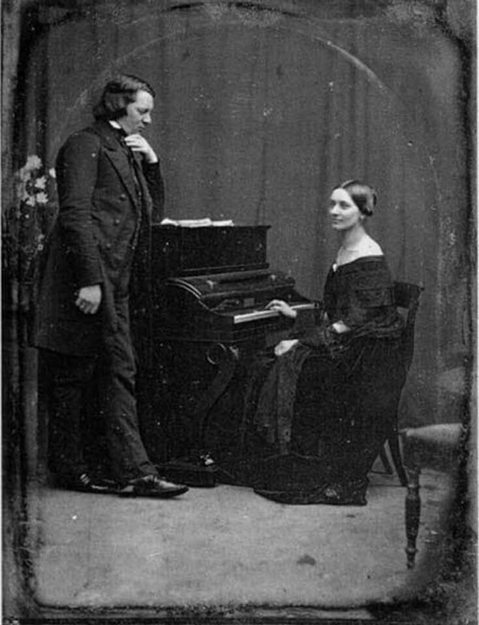 Robert y Clara Schumann en 1850