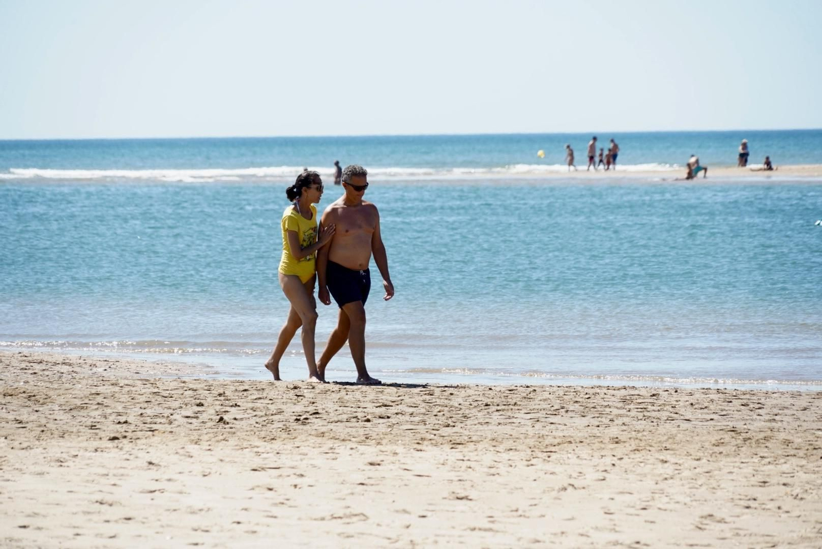 La mañana del sábado en la nueva playa de El Portil