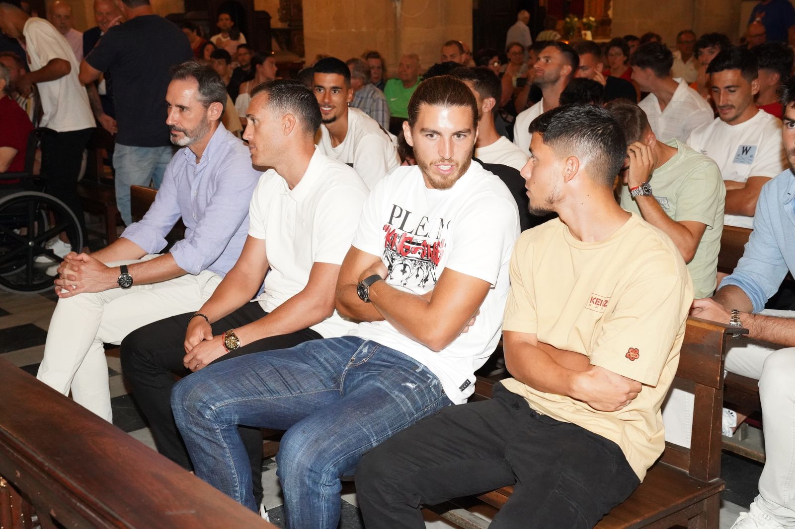 La visita del Almería a la Patrona, en imágenes