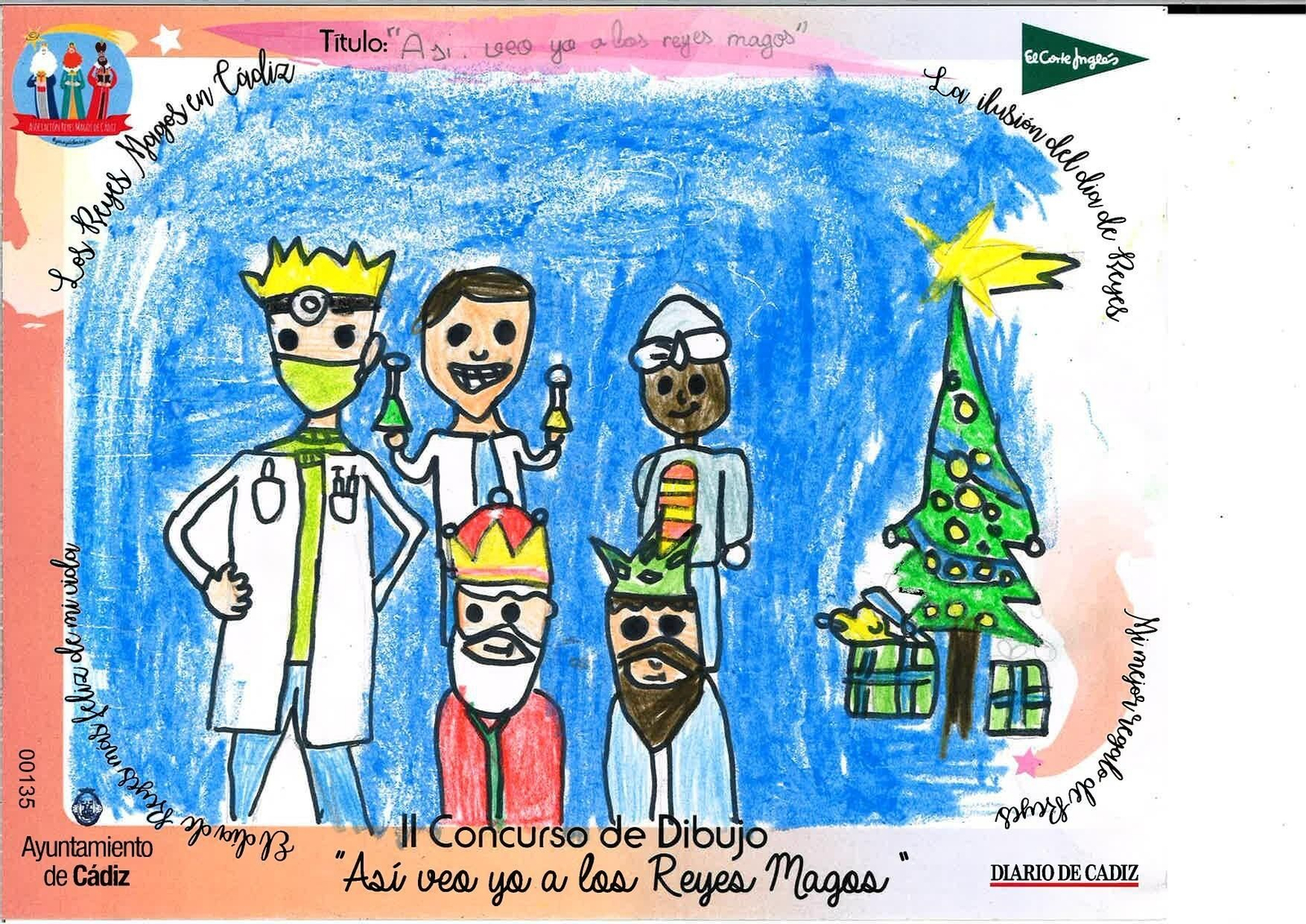 Las felicitaciones finalistas del II Concurso de Dibujo 'Así veo yo a los Reyes Magos'