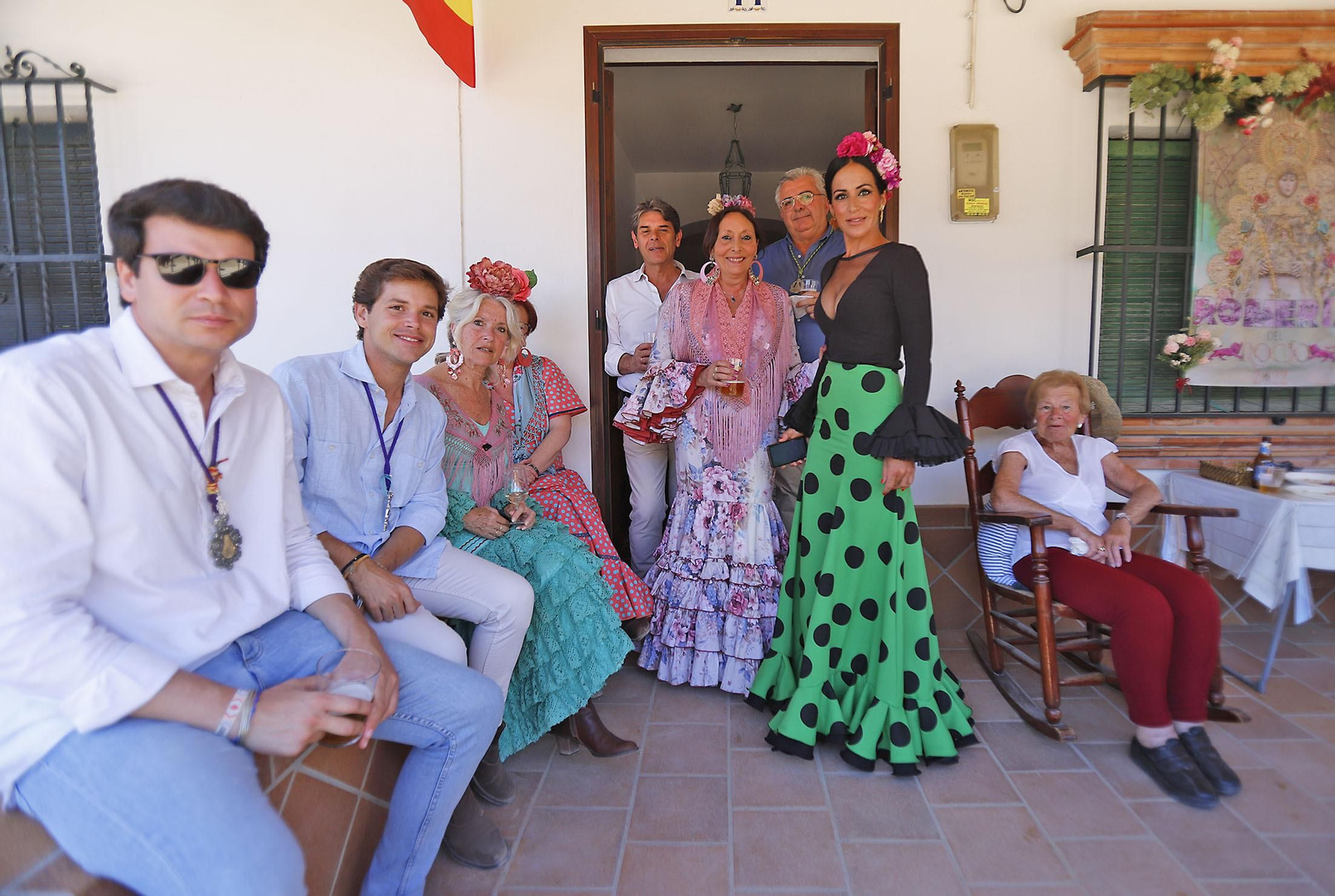 Ambiente en la aldea del Rocío en la jornada del sábado