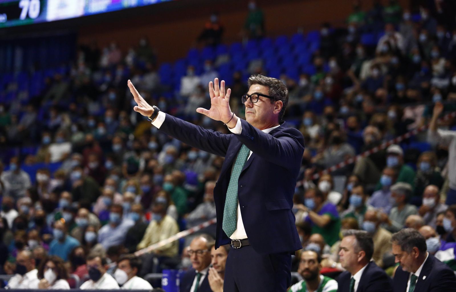 Fotis Katsikaris, durante el Unicaja-Hereda San Pablo Burgos.