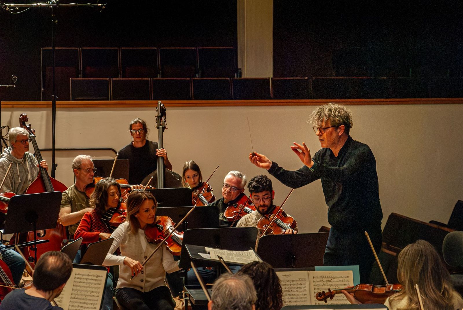 Steinaecker en un ensayo en el Manuel de Falla.