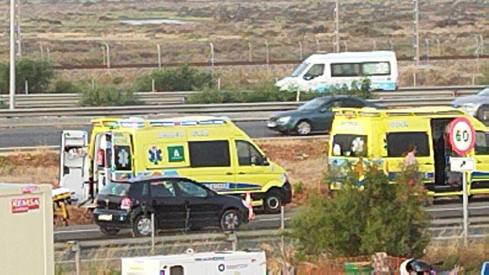 Ambulancias en el lugar del suceso.